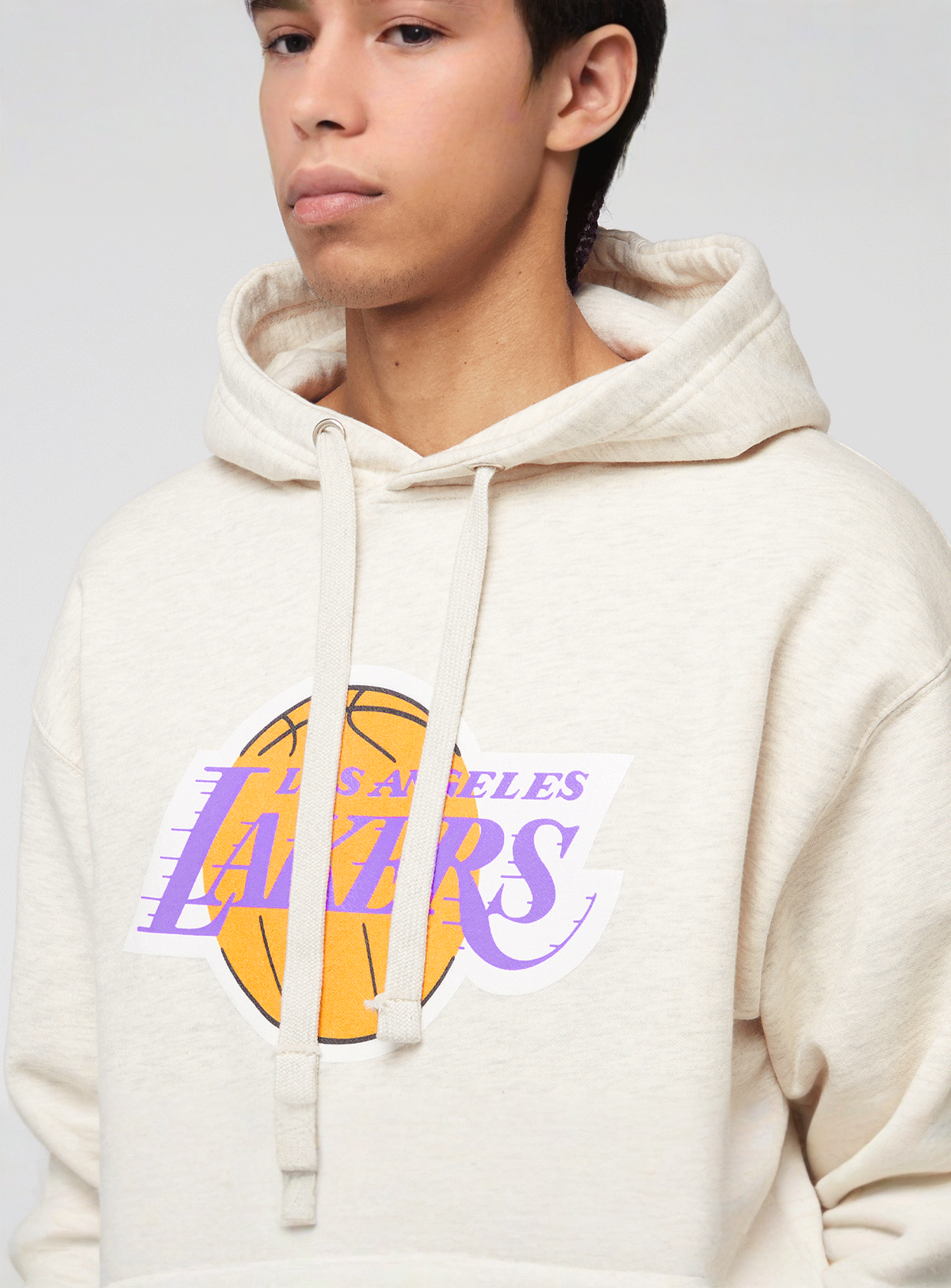 Mitchell & Ness, NBA Slammin Hoodie Los Angeles Lakers, beige, Image 3 of 6