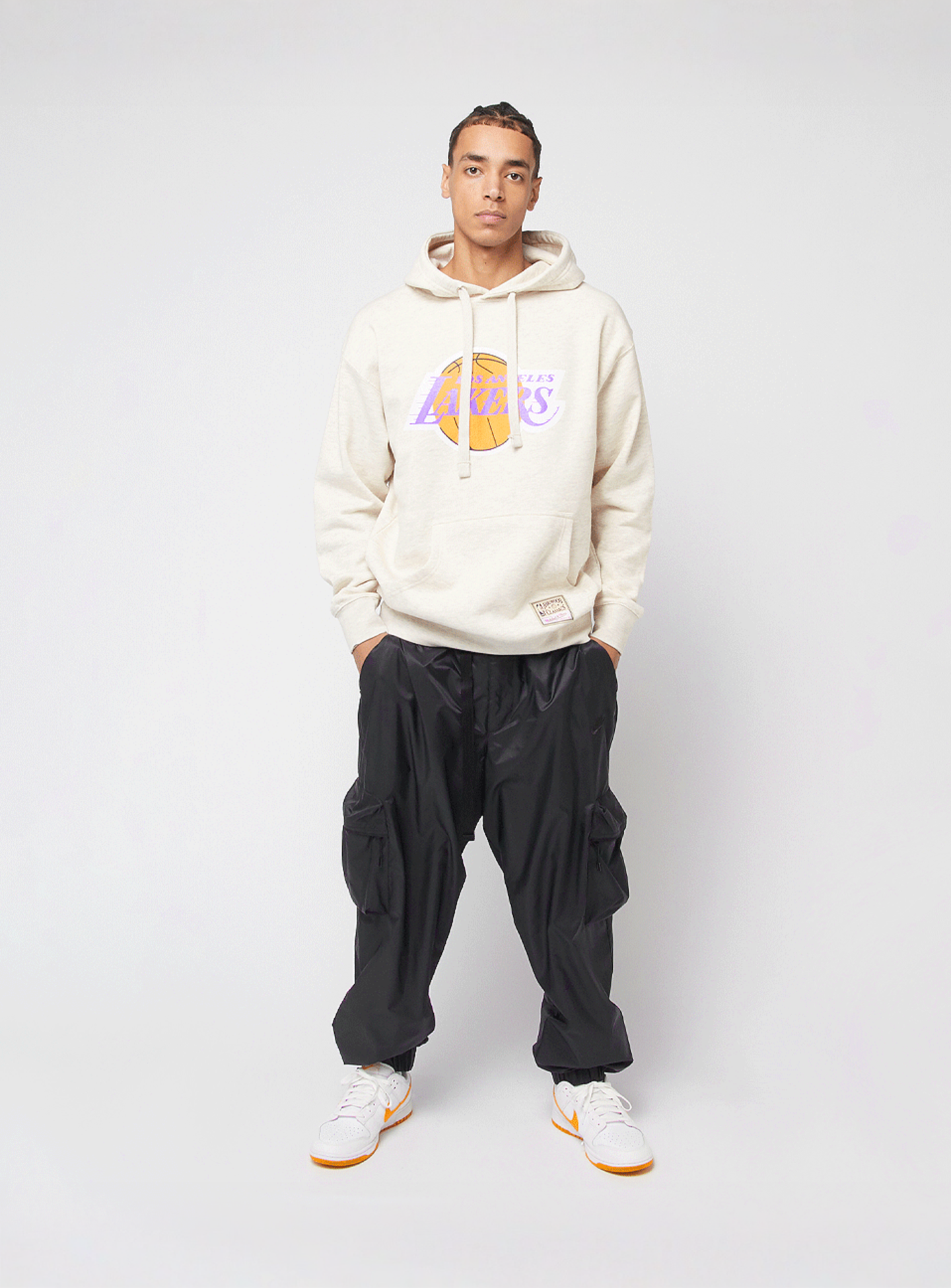 Mitchell & Ness, NBA Slammin Hoodie Los Angeles Lakers, beige, Image 6 of 6