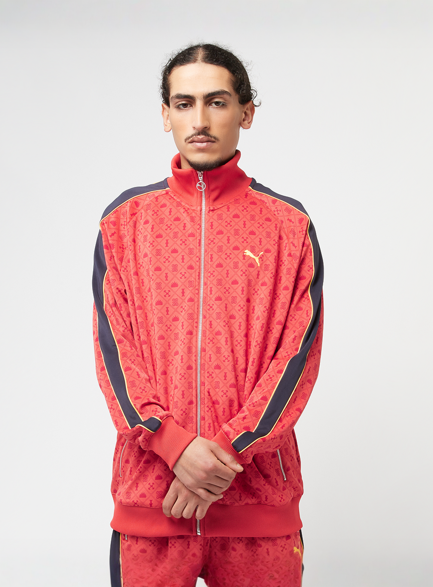 PUMA, Road To Unity All Over Print Track Jacket DK, red, Image 1 of 6