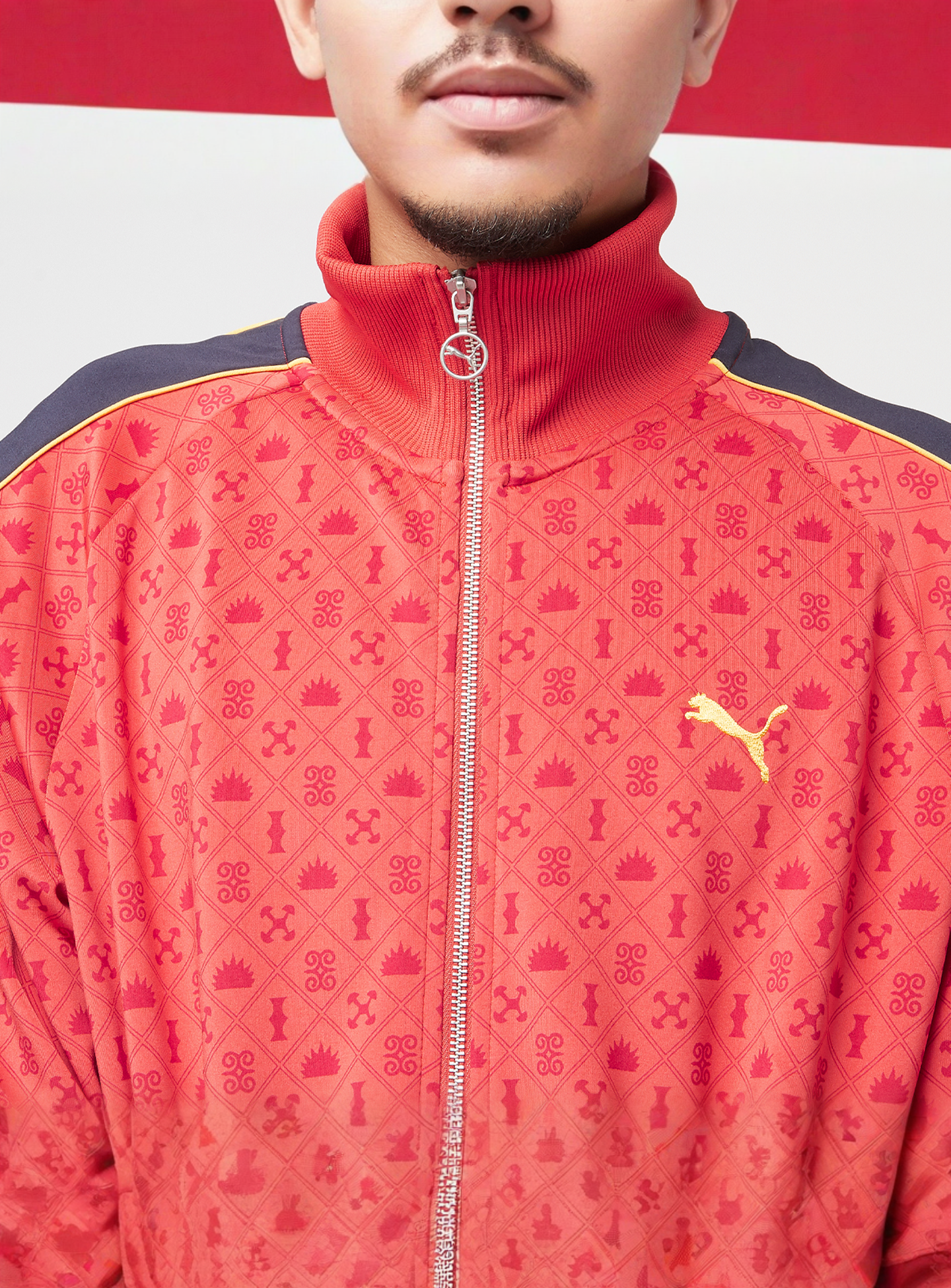 PUMA, Road To Unity All Over Print Track Jacket DK, red, Image 3 of 6