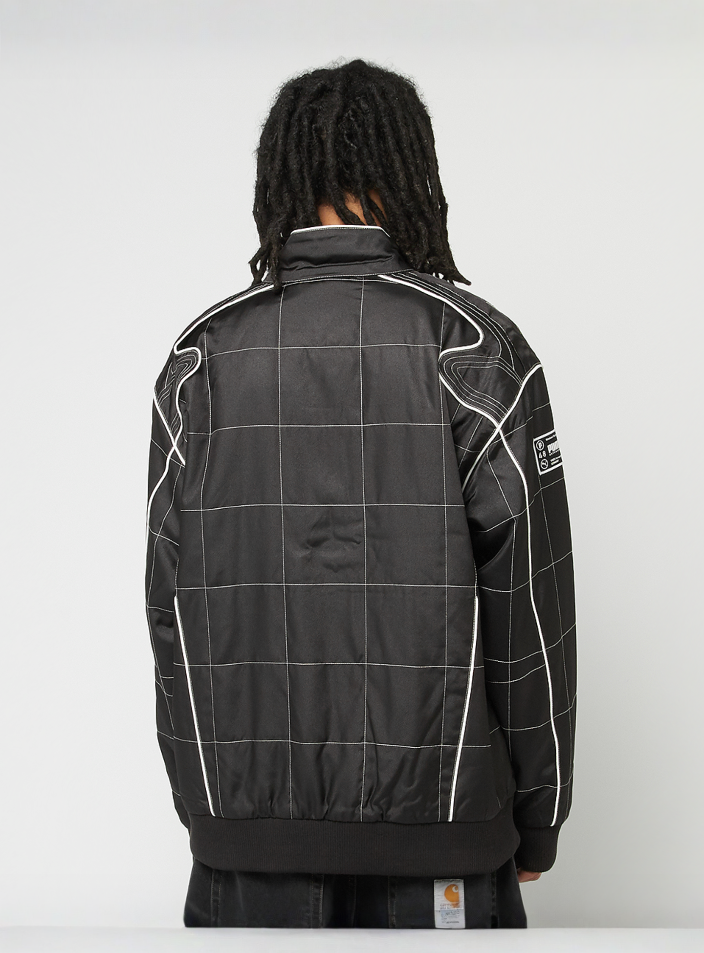 PUMA, Archive Seasonal Relaxed Racer Jacket, black, Image 2 of 7