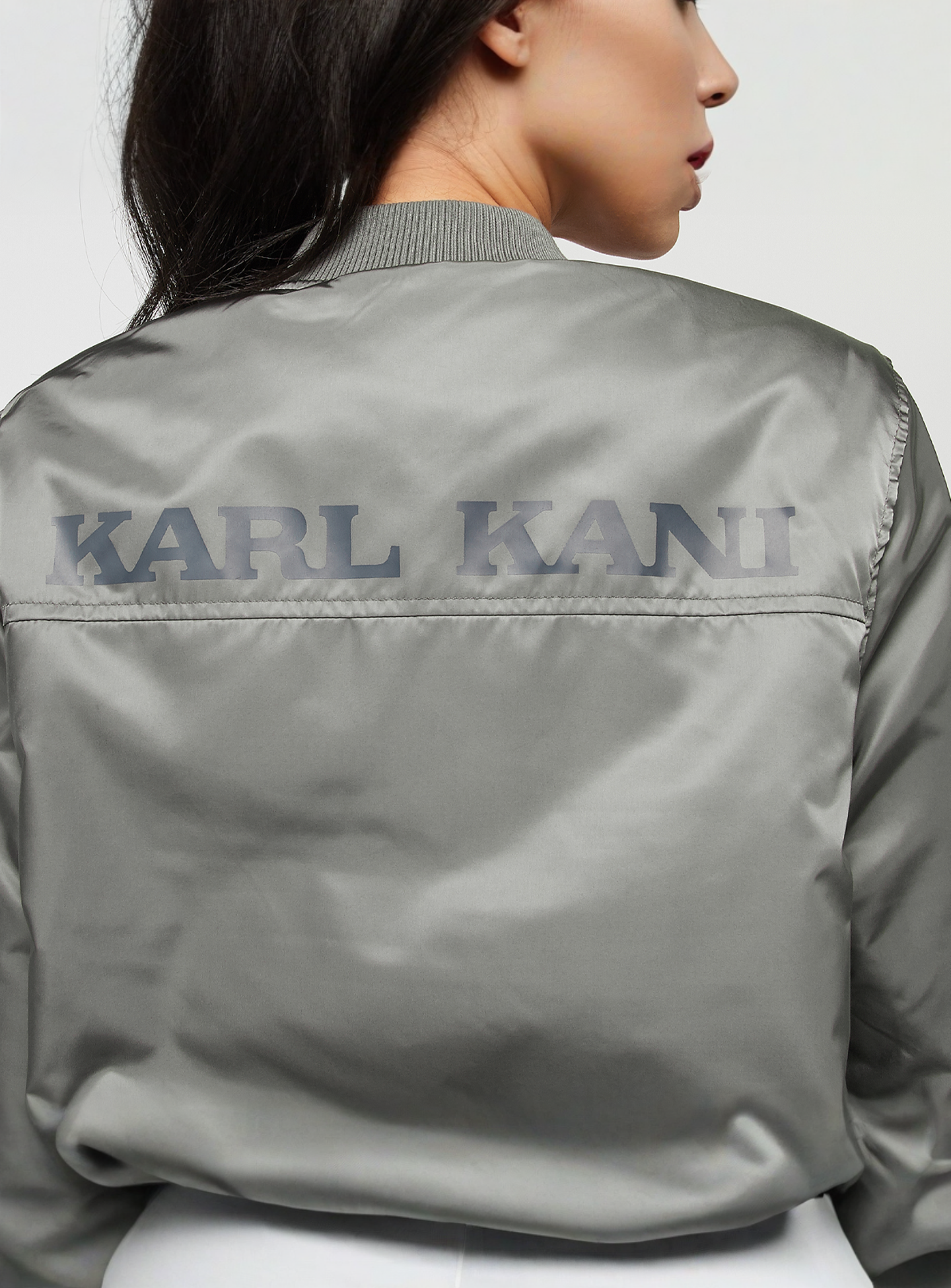 Karl Kani, OG Bomber Jacket, grey, Image 4 of 5