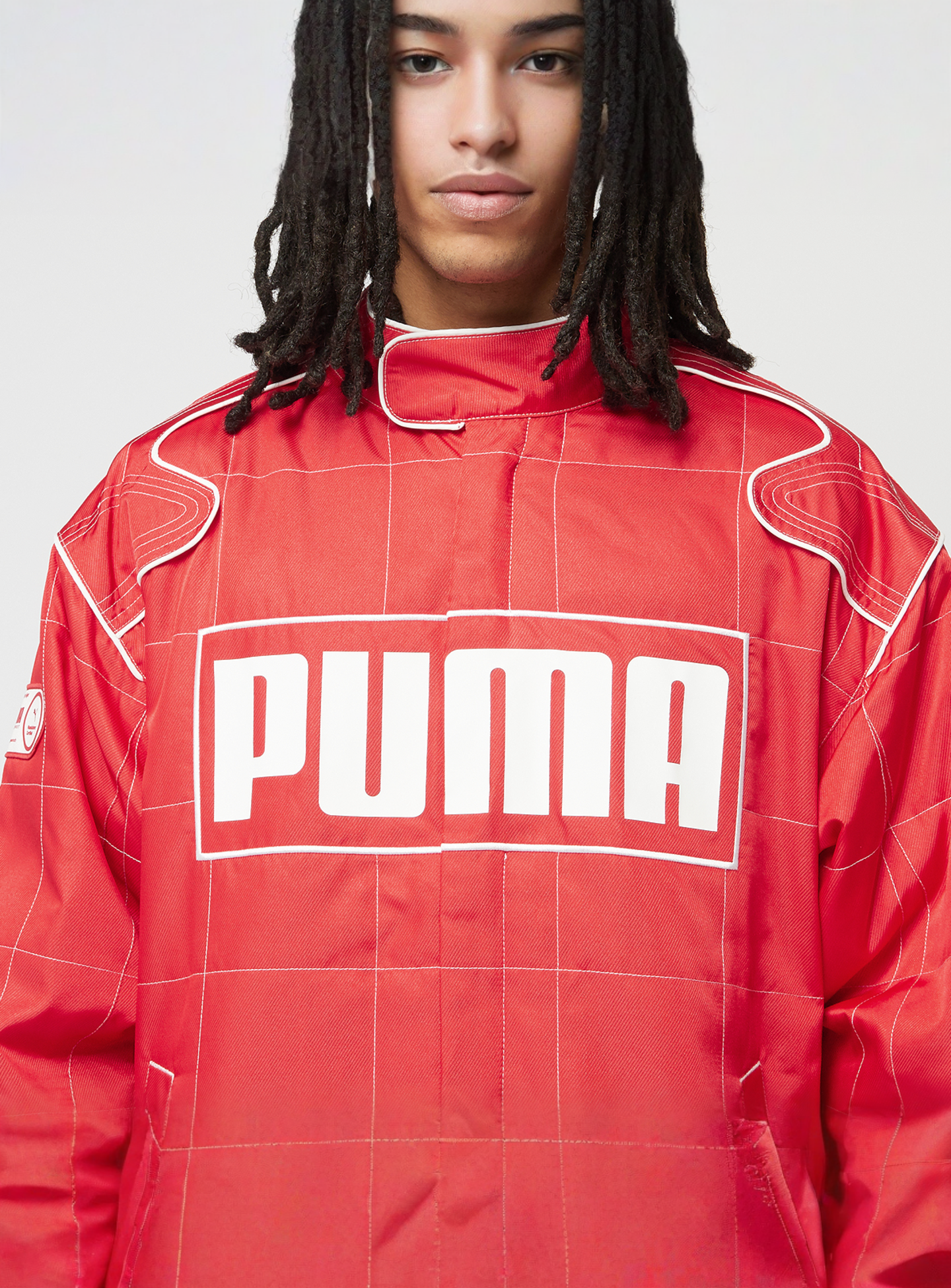 PUMA, Archive Seasonal Relaxed Racer Jacket, red, Image 3 of 7
