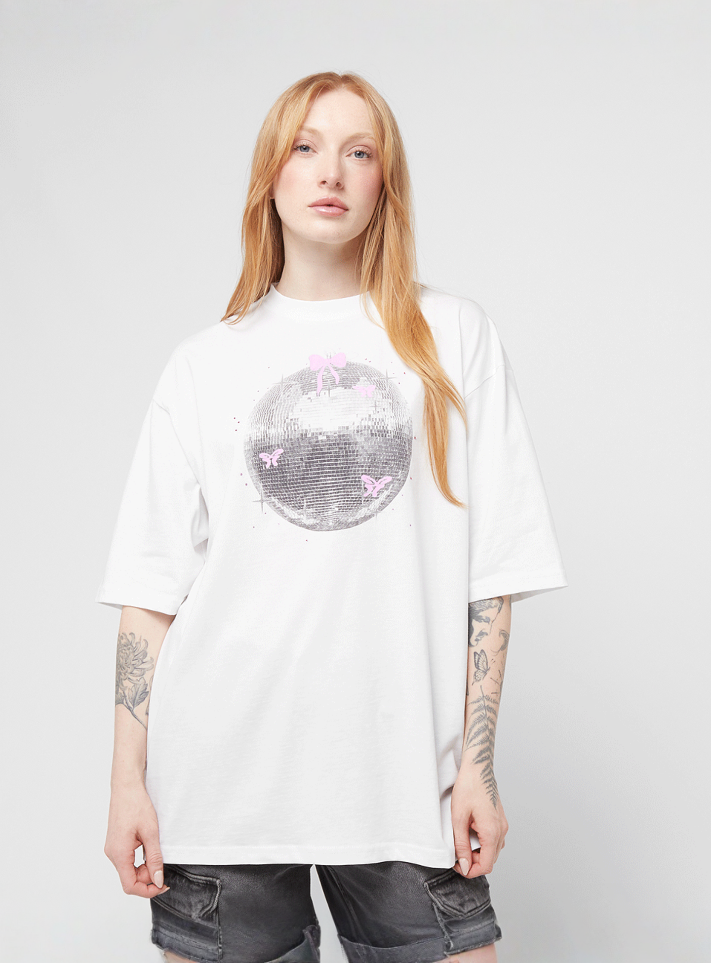 Felicious, Boyfriend Tee Disco, white, Image 1 of 4