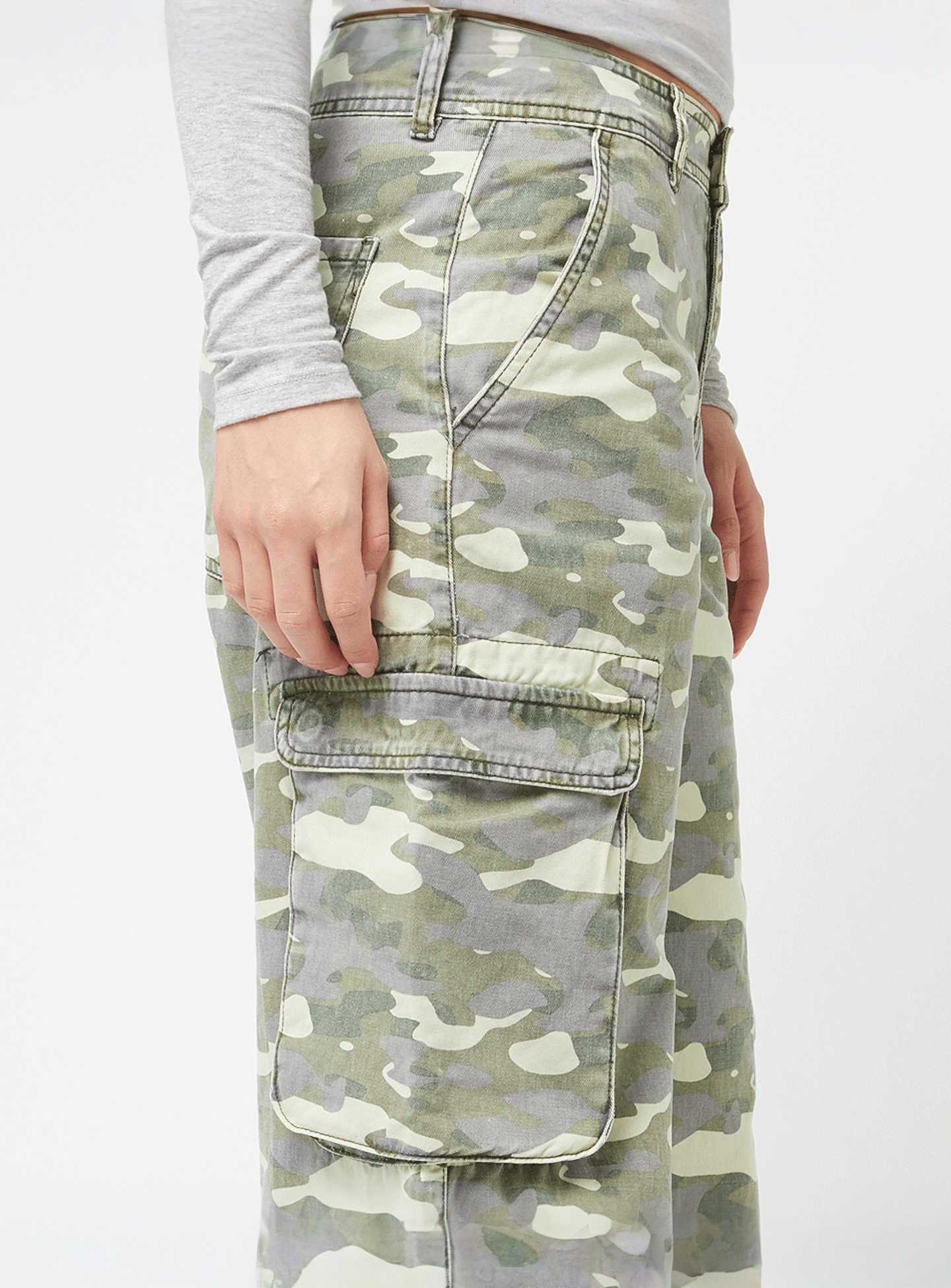 Felicious, Camouflage Cargo Pants, camouflage, Image 6 of 8