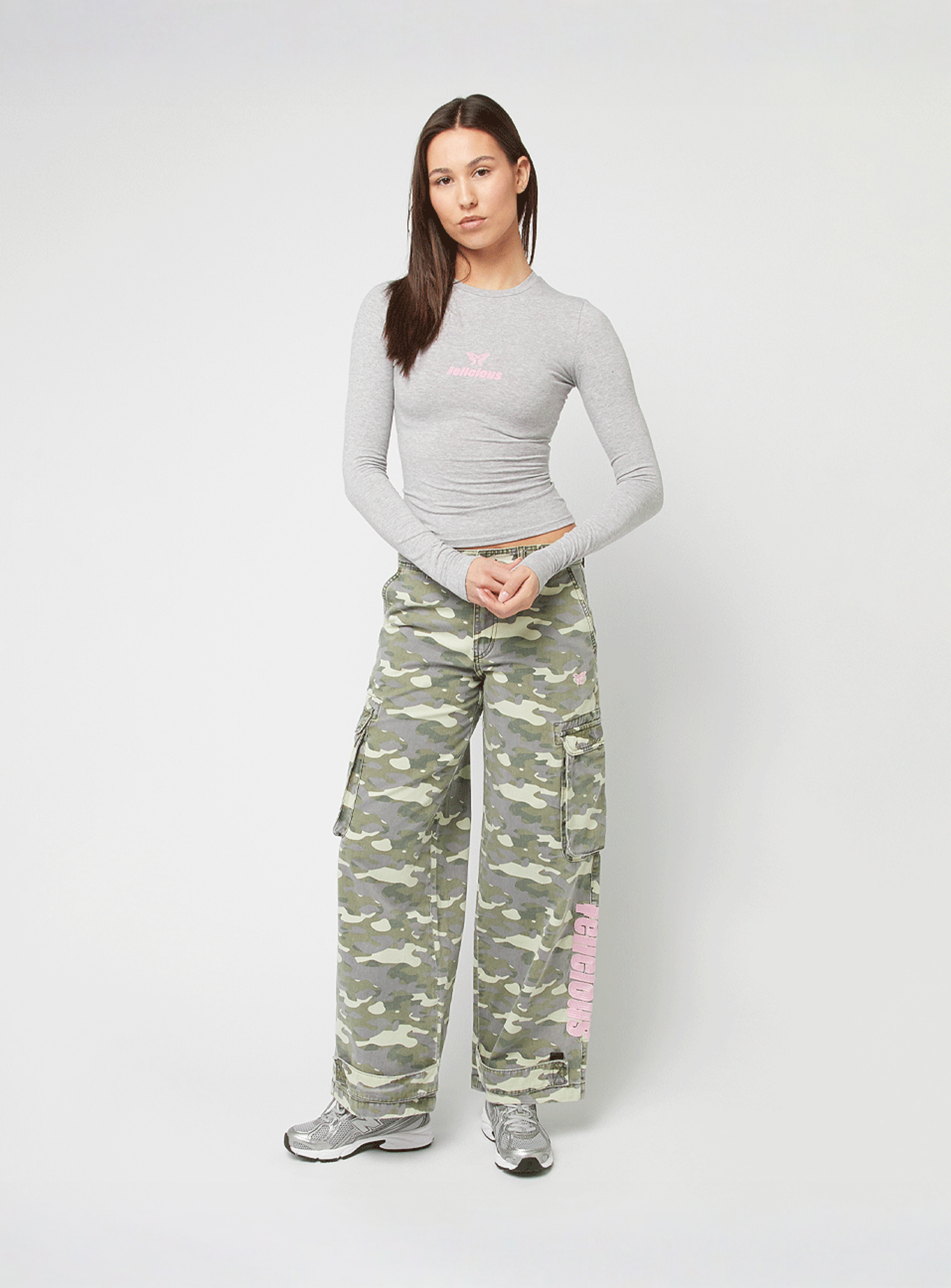 Felicious, Camouflage Cargo Pants, camouflage, Image 8 of 8
