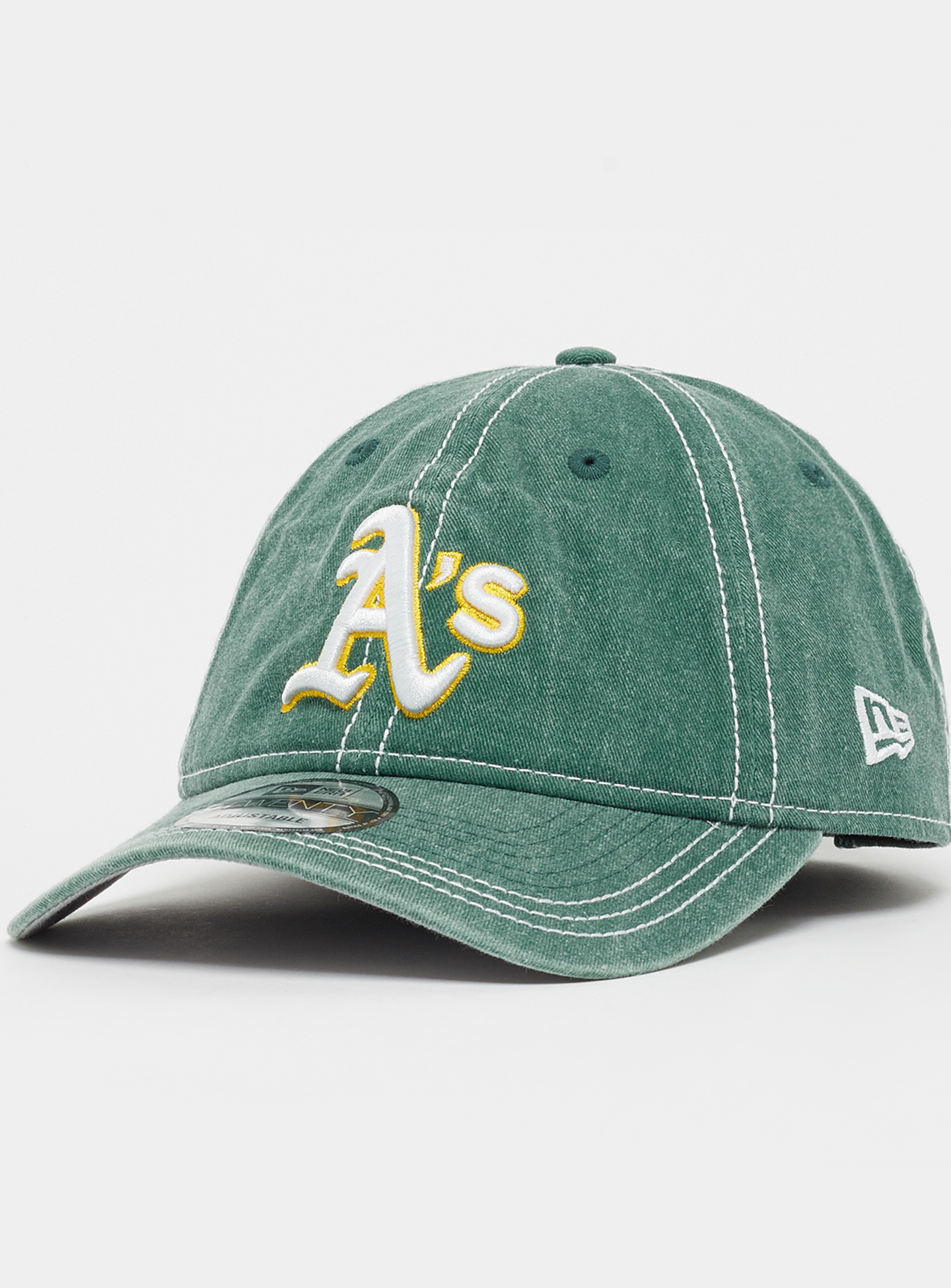 New Era, 9Twenty Washed Contrast Athletics - 2025, green, Image 1 of 4