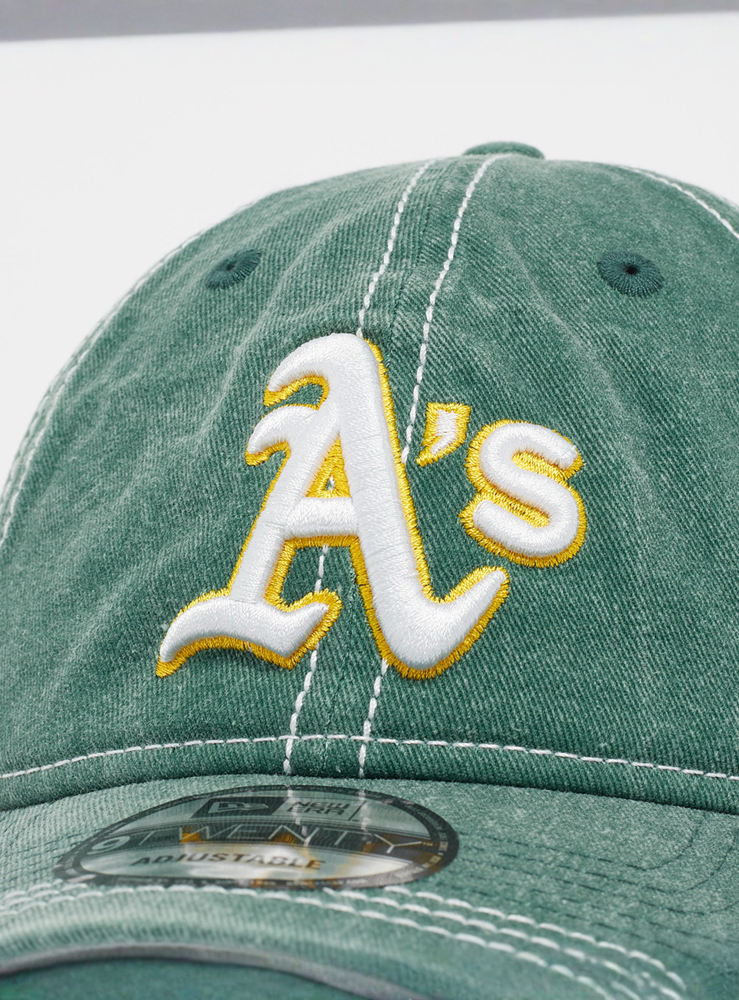 New Era, 9Twenty Washed Contrast Athletics - 2025, green, Image 4 of 4