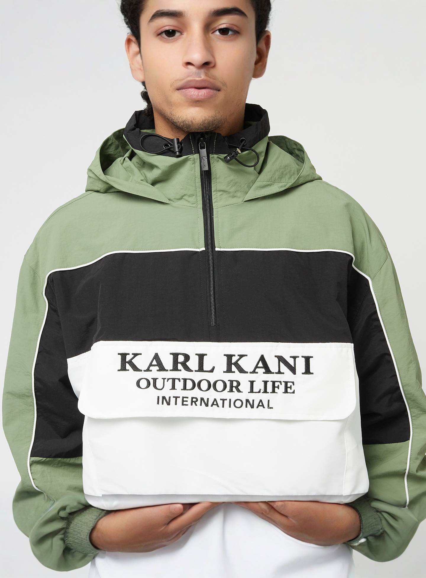 Karl Kani, Woven Retro Windbreaker, green, Image 3 of 6