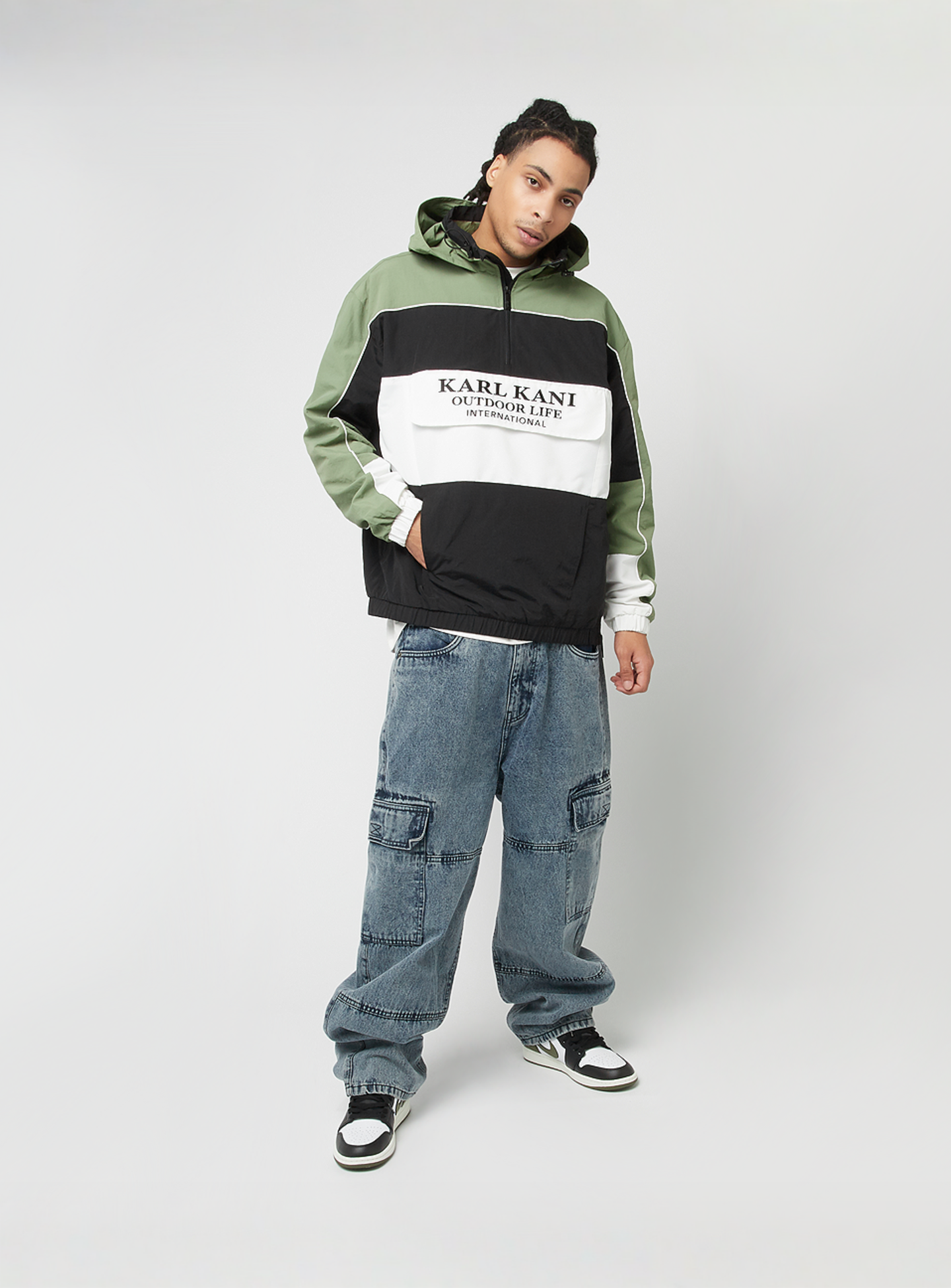 Karl Kani, Woven Retro Windbreaker, green, Image 6 of 6