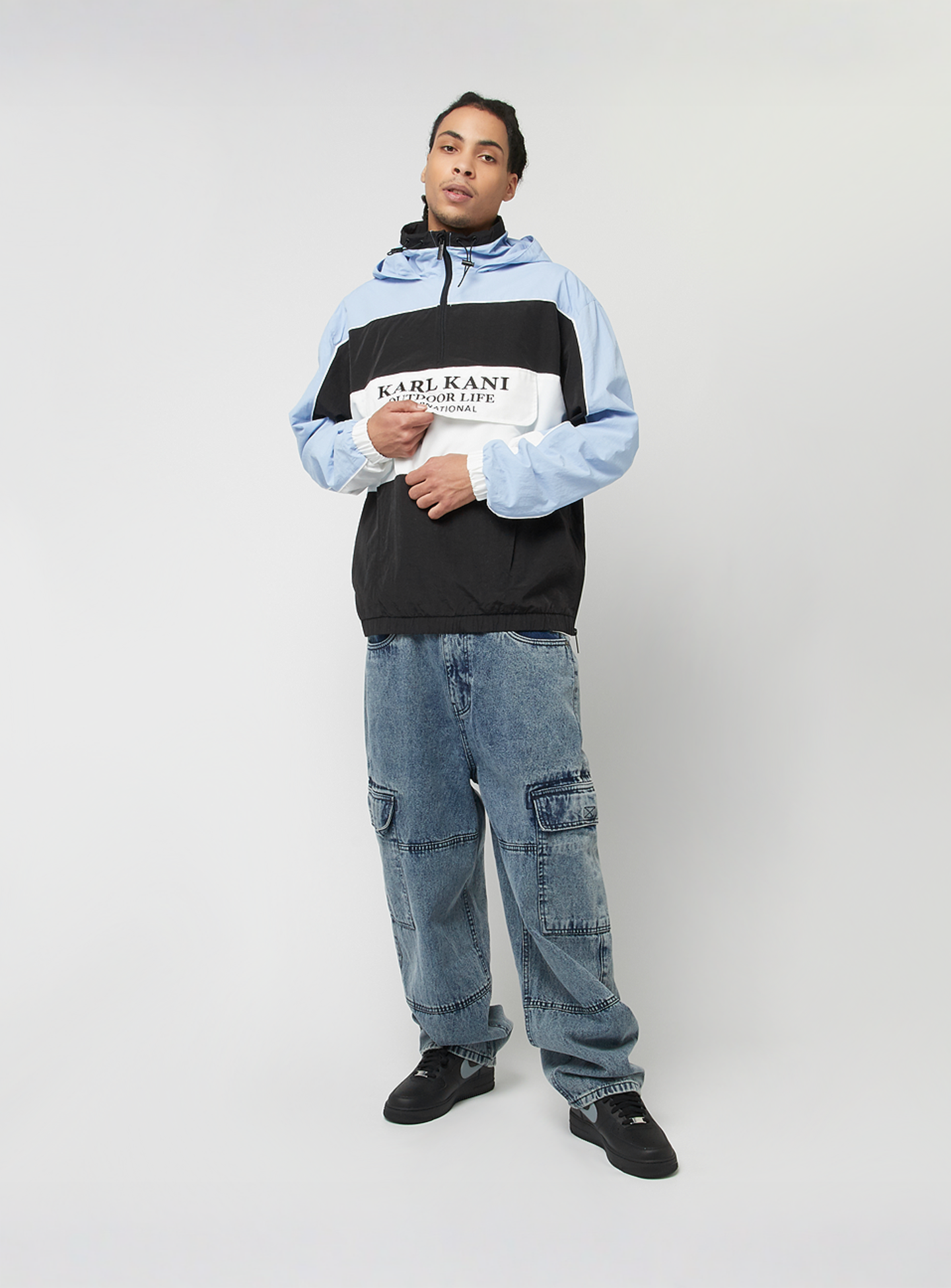 Karl Kani, Woven Retro Windbreaker, blue, Image 6 of 6