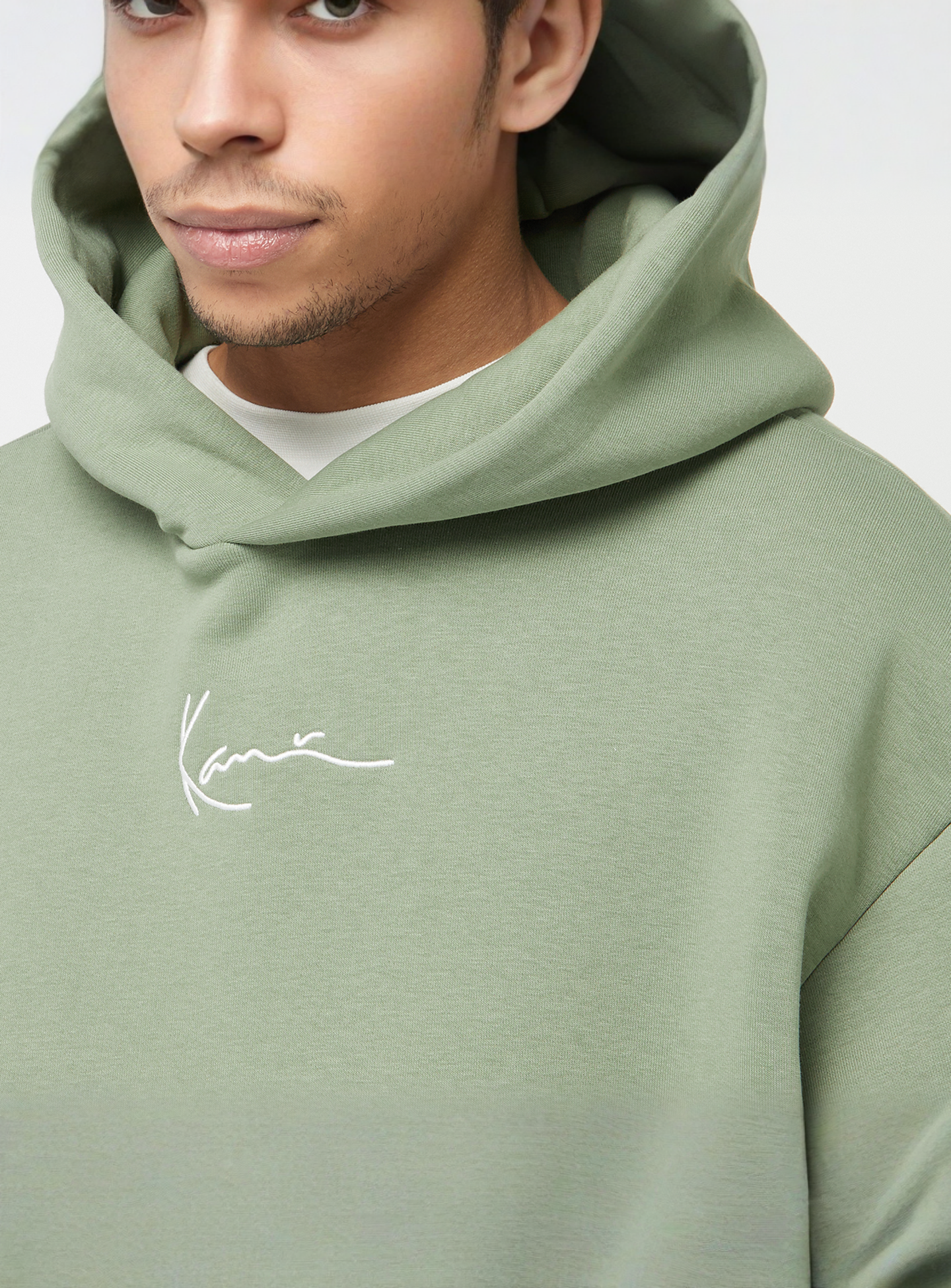 Karl Kani, Small Signature Essential Oversized Hoodie, green, Image 3 of 4