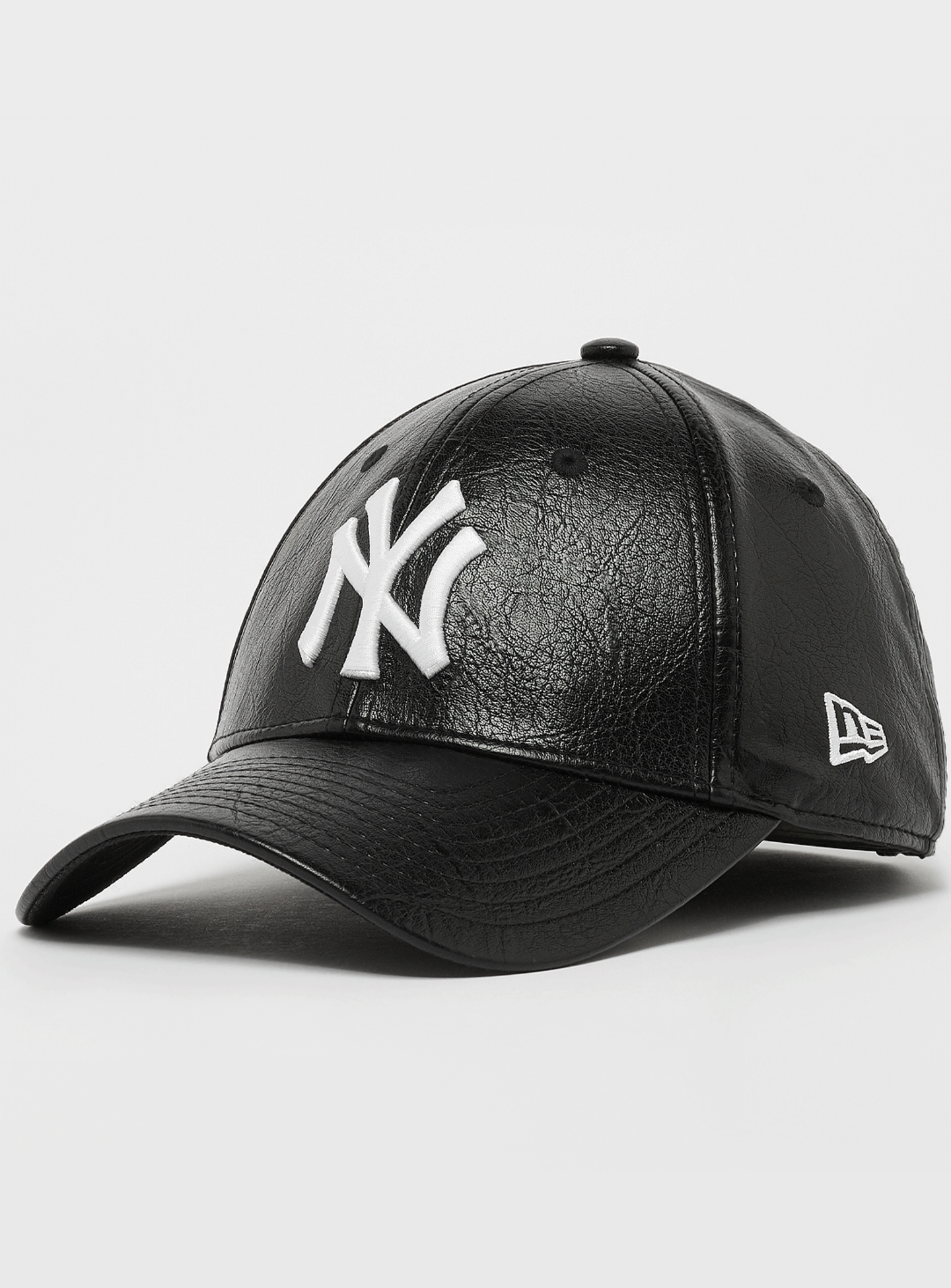 New Era, Female 9FORTY Crinkled PU New York Yankees, black, Image 1 of 4