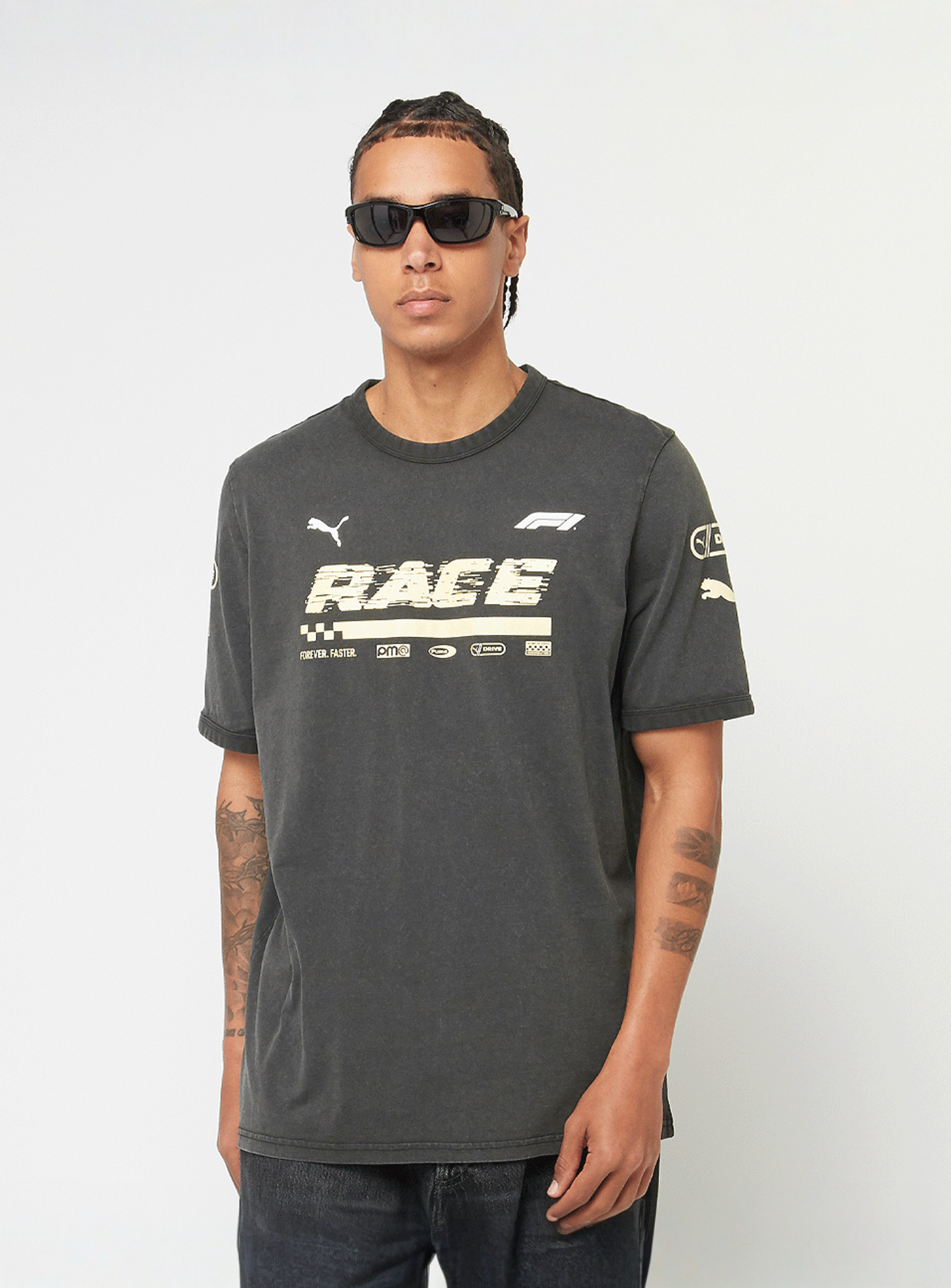PUMA, F1 Graphic Ringer Tee, grey, Image 1 of 7