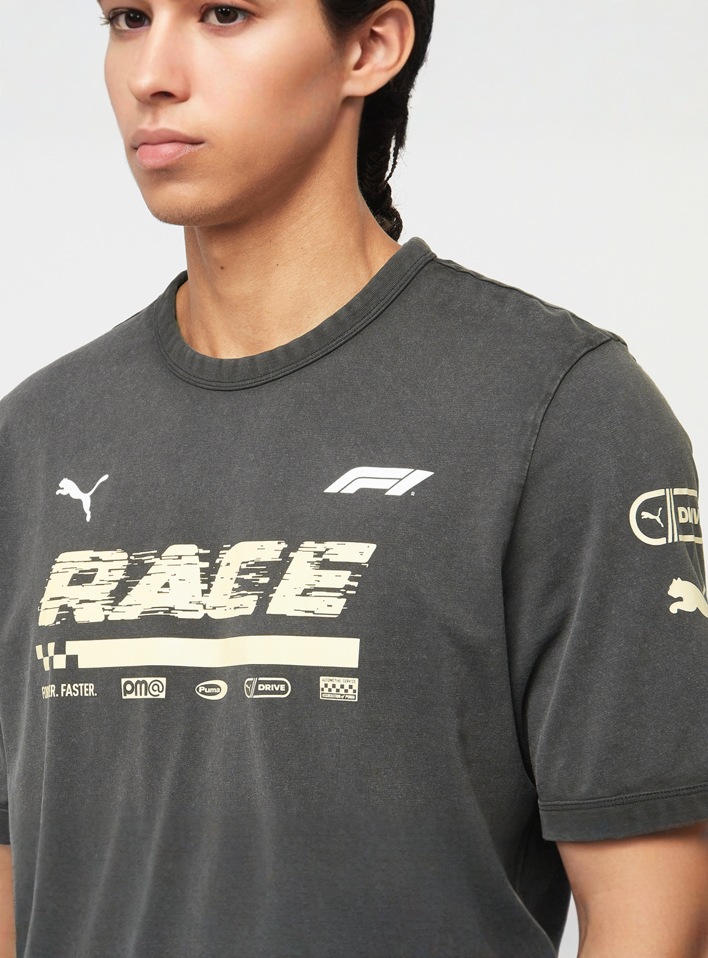 PUMA, F1 Graphic Ringer Tee, grey, Image 3 of 7