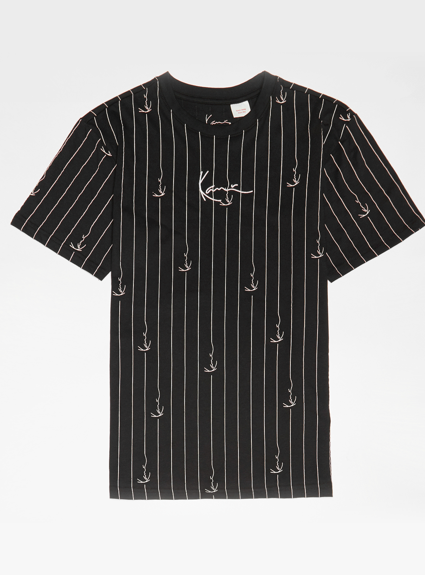 Karl Kani, Signature  Pinstripe Oversized Tee Junior, black, Image 1 of 3