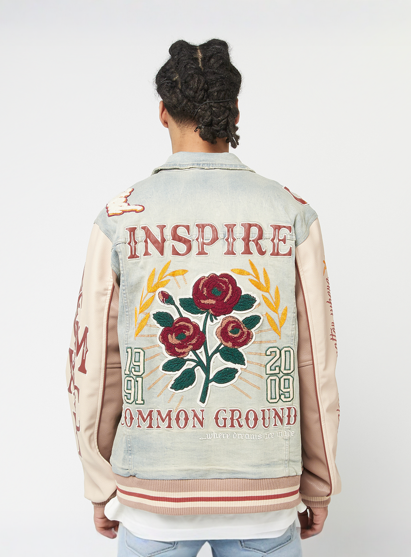 Smoke Rise, Varsity Denim Jacket, blue, Image 2 of 7