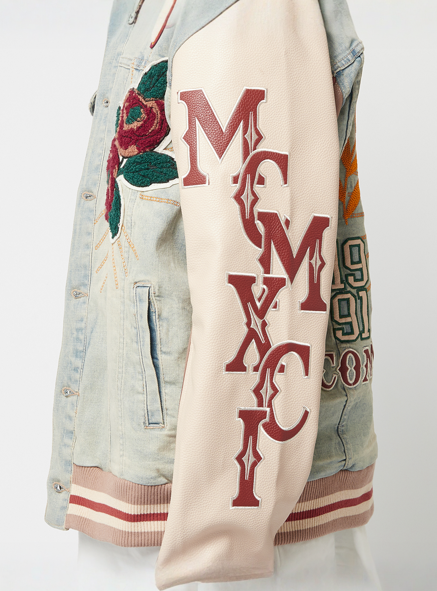 Smoke Rise, Varsity Denim Jacket, blue, Image 4 of 7