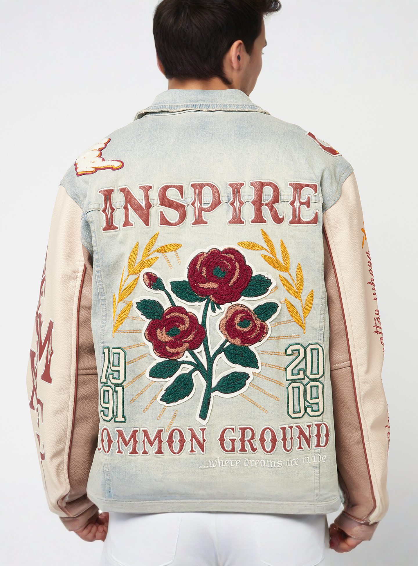 Smoke Rise, Varsity Denim Jacket, blue, Image 6 of 7