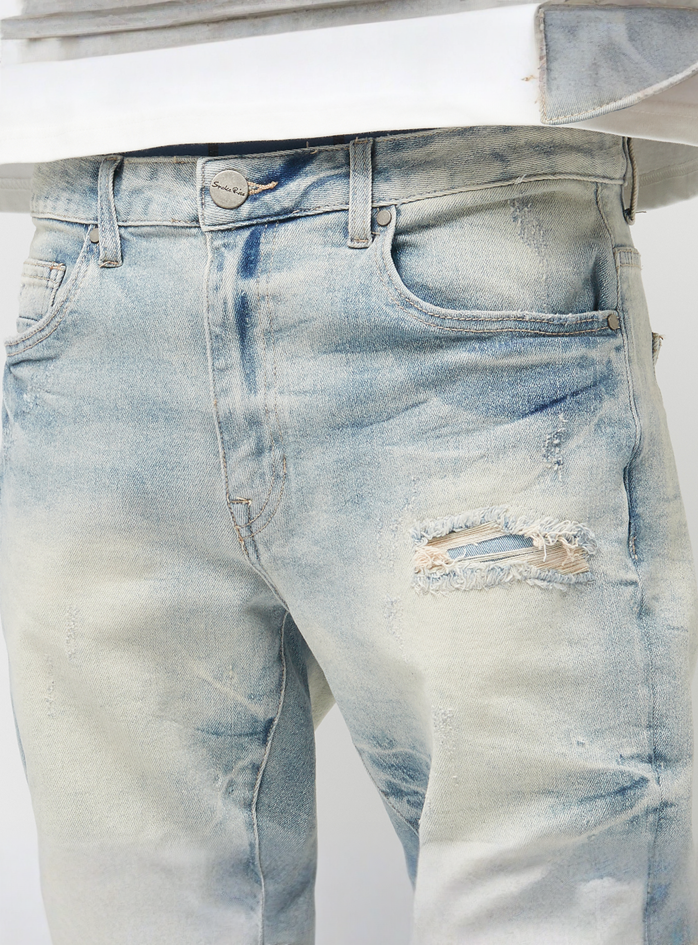 Smoke Rise, Wave Effect Jeans, blue, Image 3 of 6