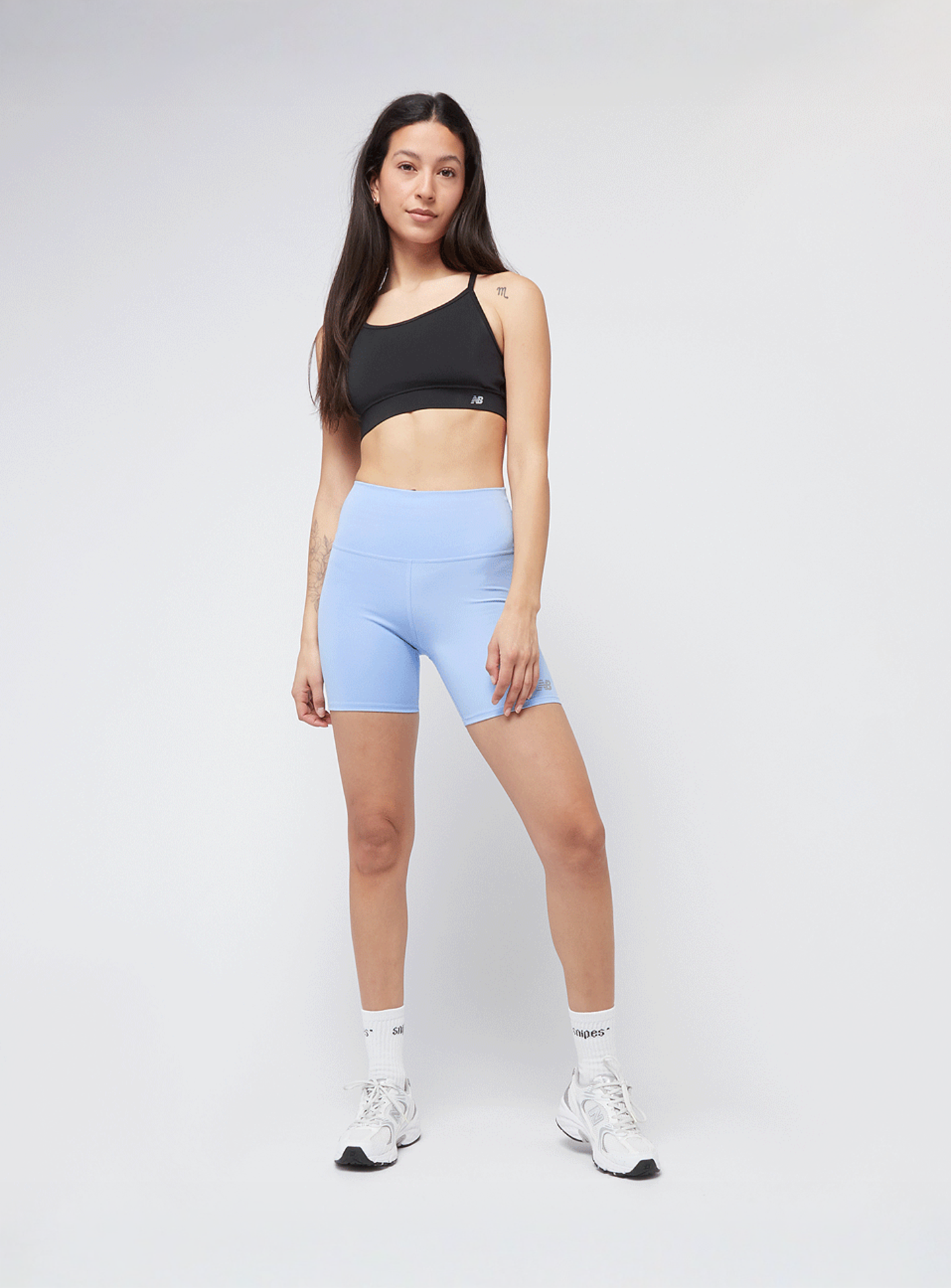 New Balance, Harmony High Rise Short 6", blue, Image 4 of 4