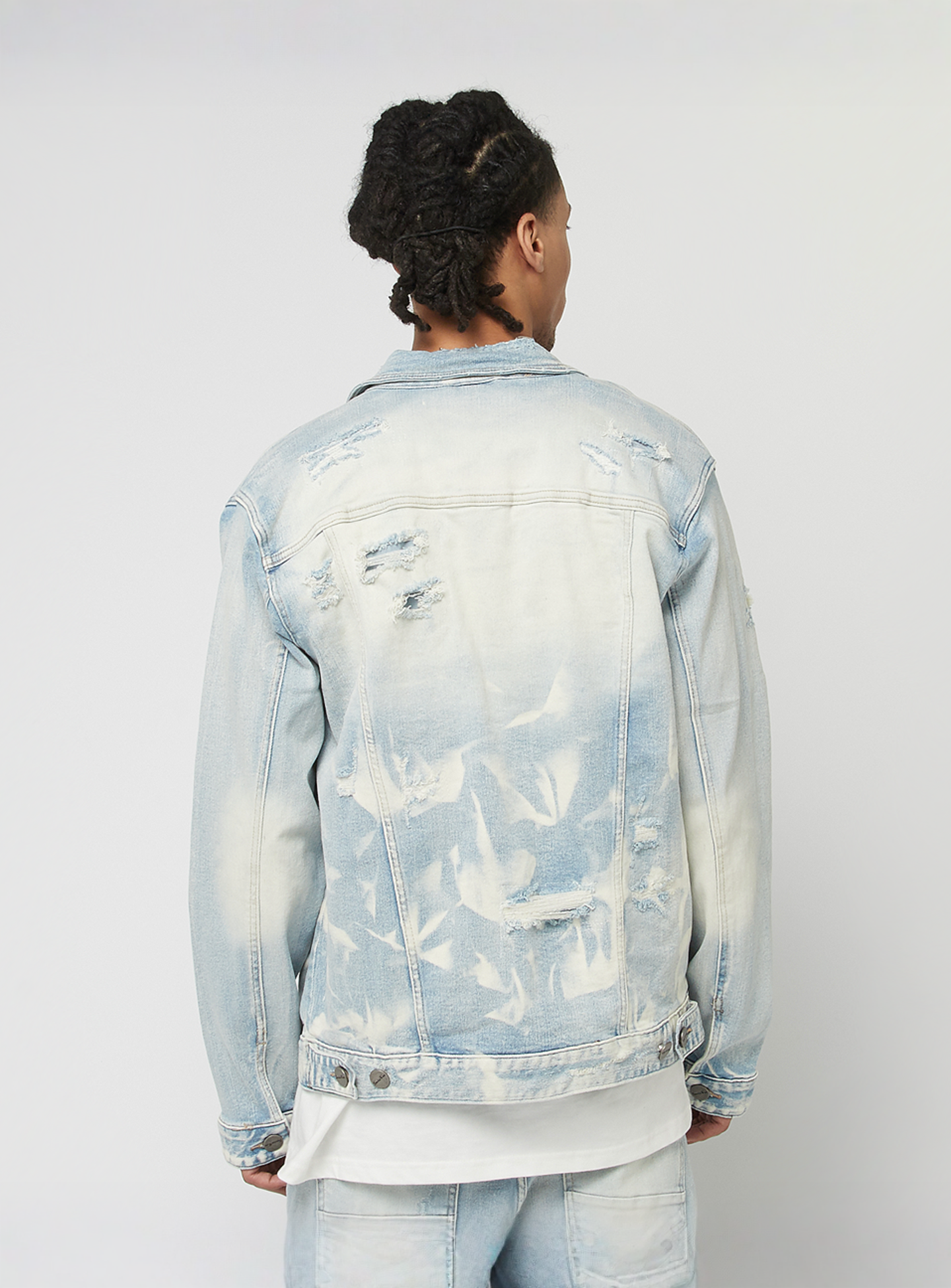 Smoke Rise, Vintage Rip & Repair Denim Jacket, blue, Image 2 of 4