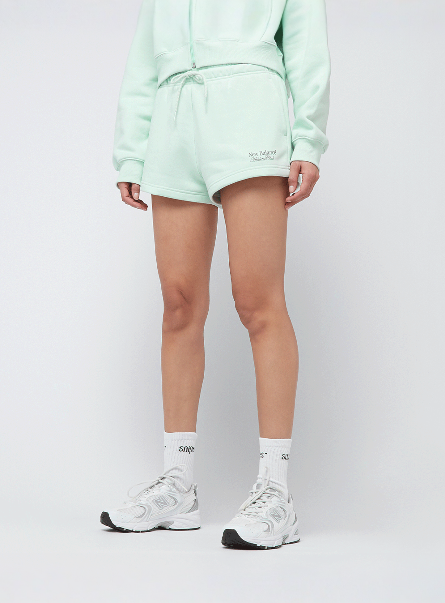 New Balance, Linear Fleece Short, green, Image 1 of 5