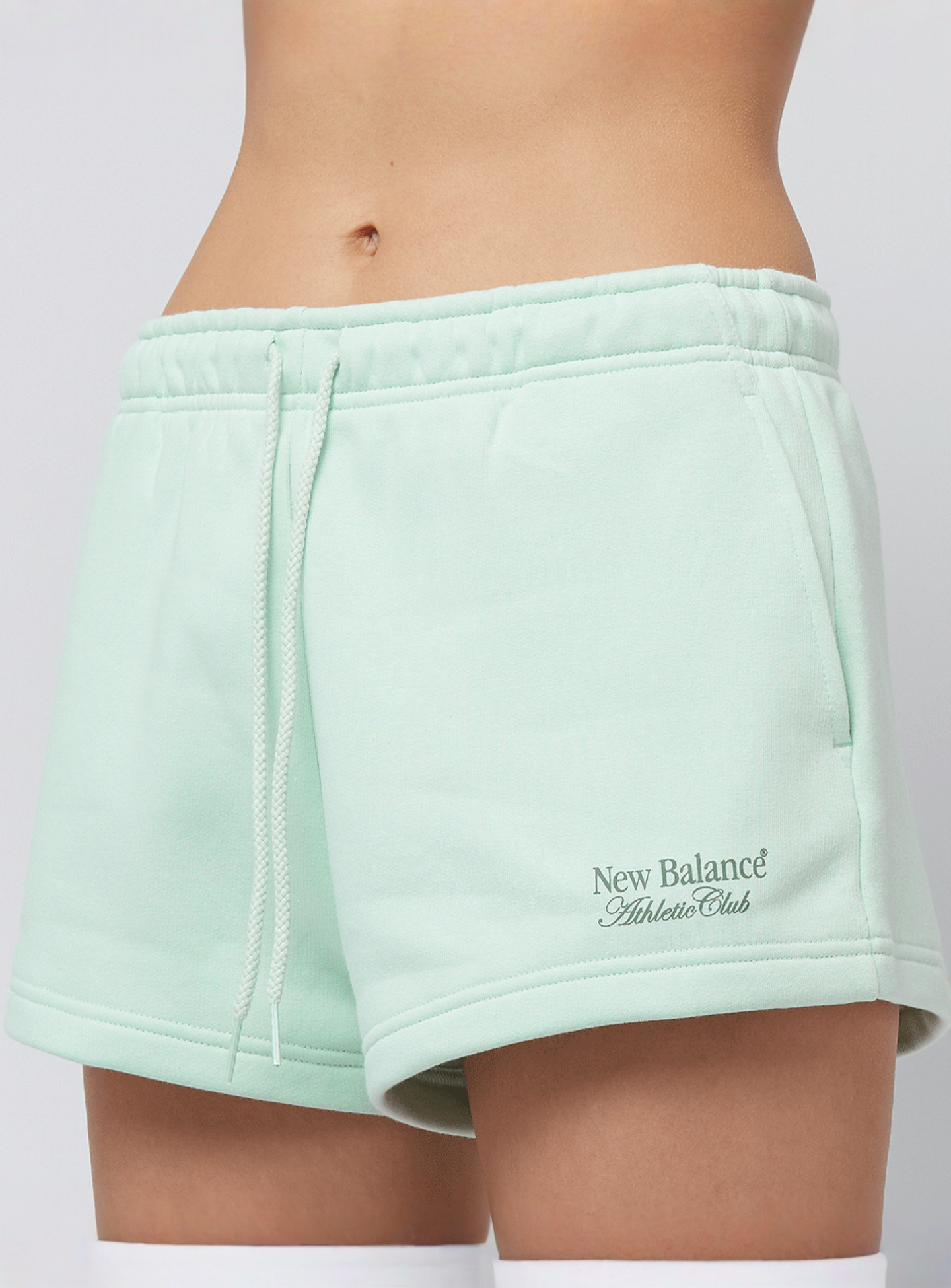 New Balance, Linear Fleece Short, green, Image 3 of 5