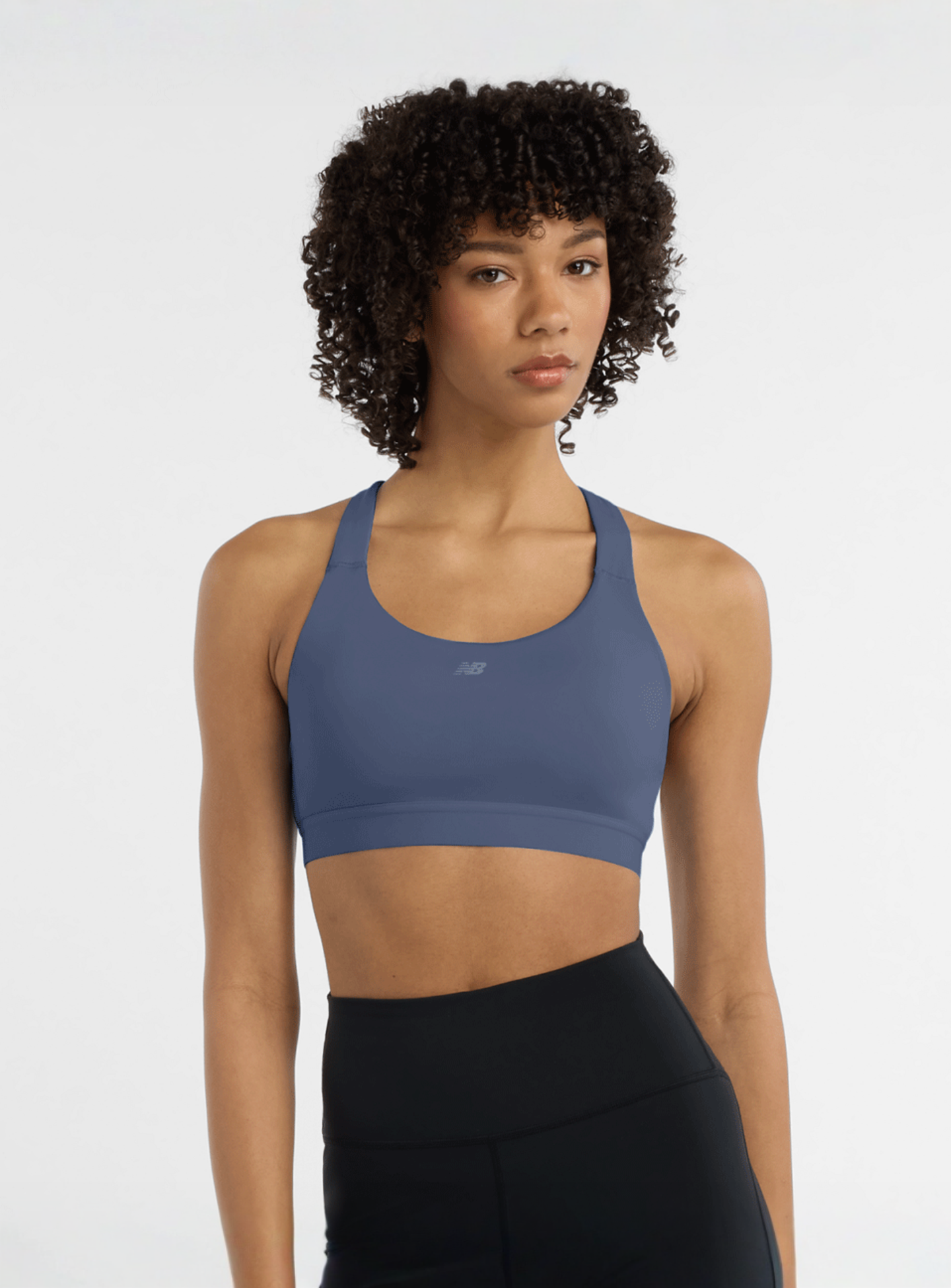 New Balance, Essential Train Bra, blue, Image 1 of 5