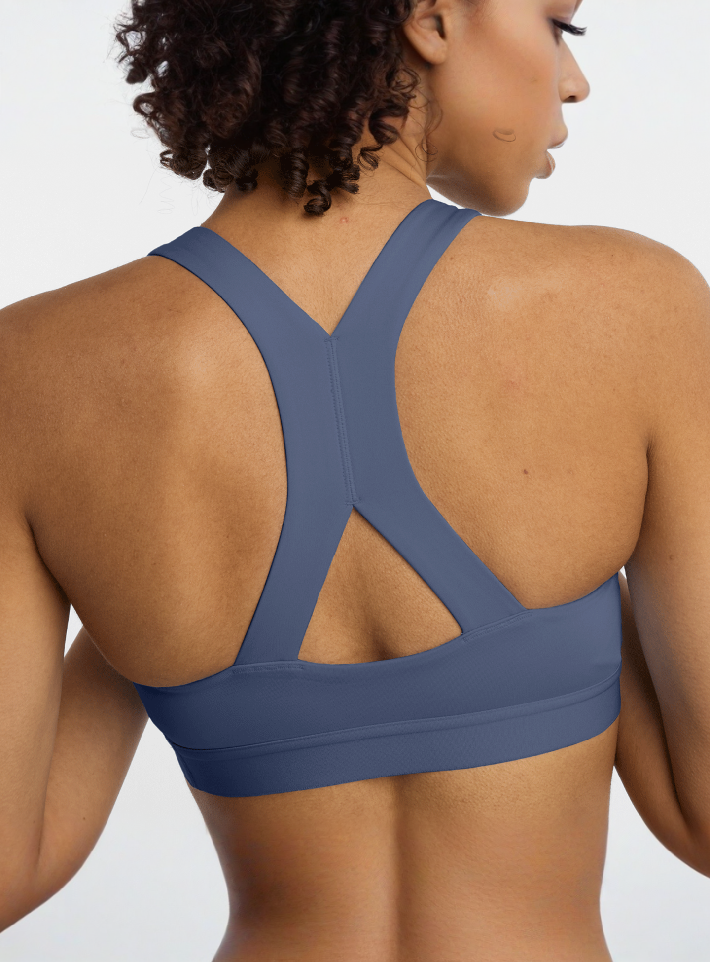 New Balance, Essential Train Bra, blue, Image 4 of 5
