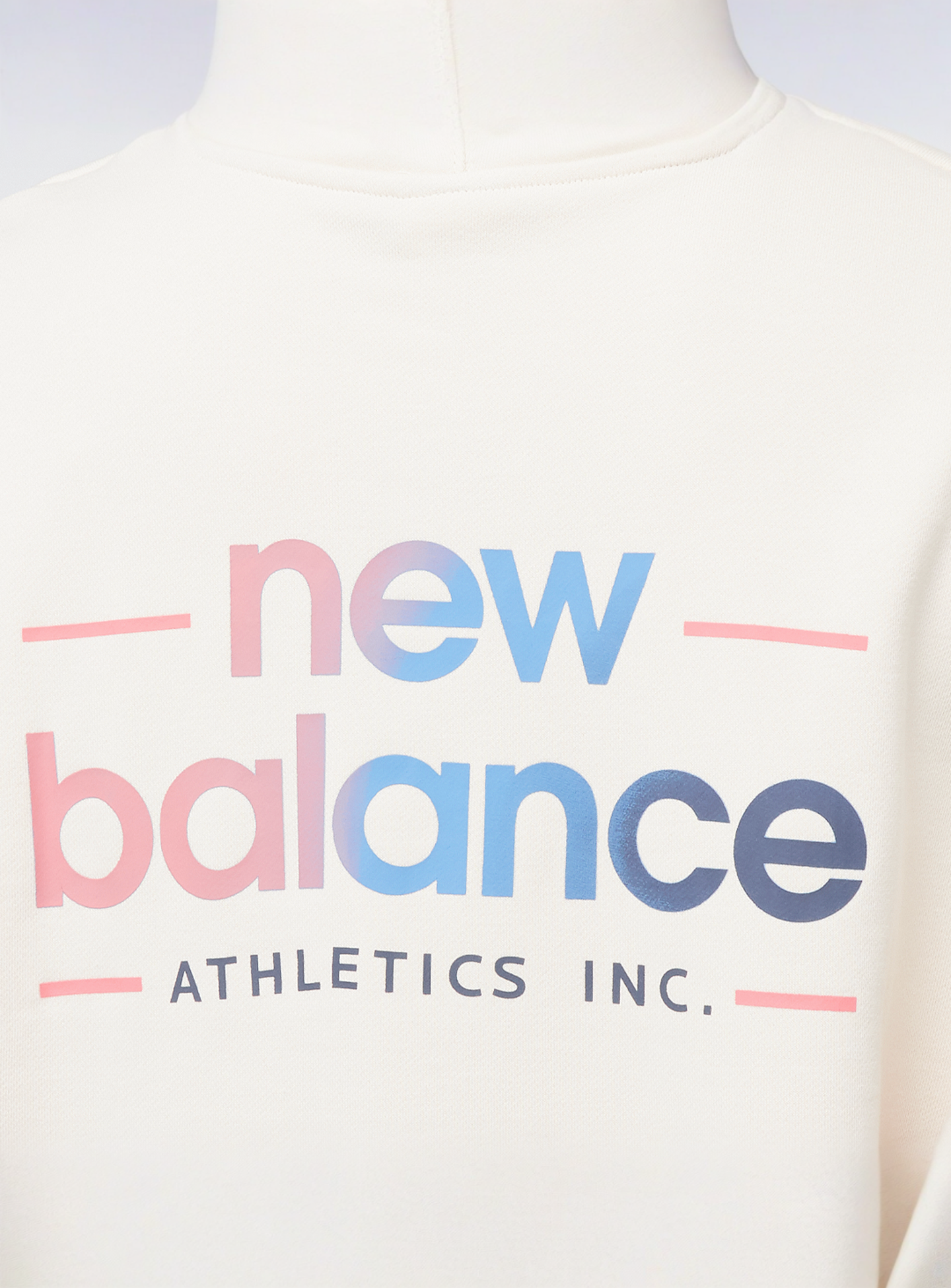 New Balance, Multi Color Logo Hoodie, beige, Image 4 of 5