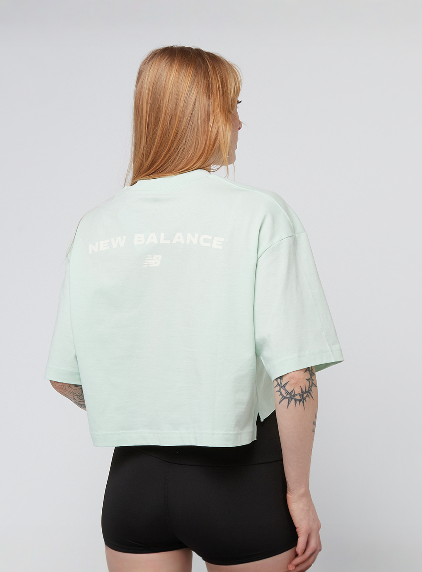 New Balance, Reimagined Oversized Waist T-Shirt, green, Image 1 of 4