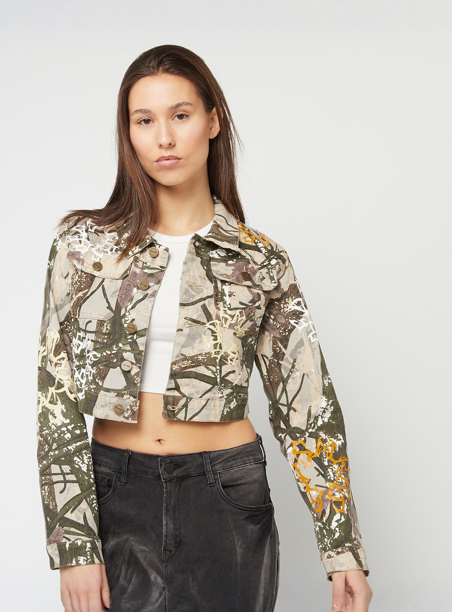 Smoke Rise, Denim Worker Jacket, green, Image 1 of 5