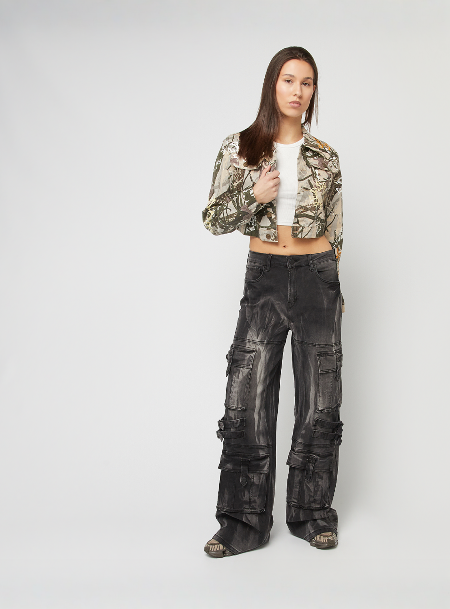 Smoke Rise, Denim Worker Jacket, green, Image 5 of 5