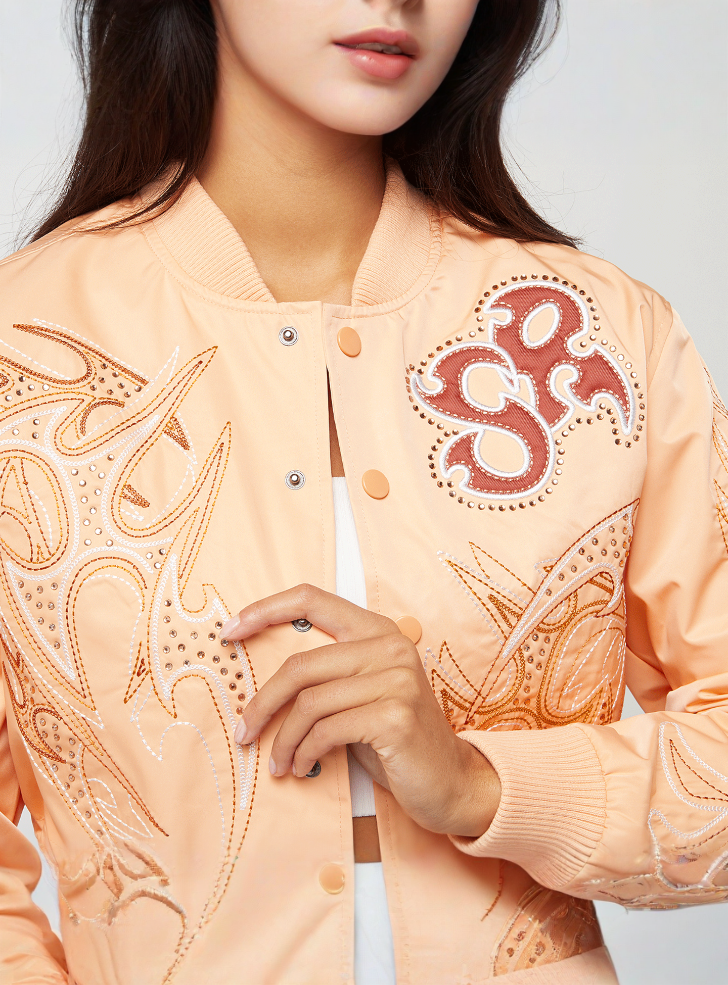 Smoke Rise, Coated Light Jacket, orange, Image 3 of 5