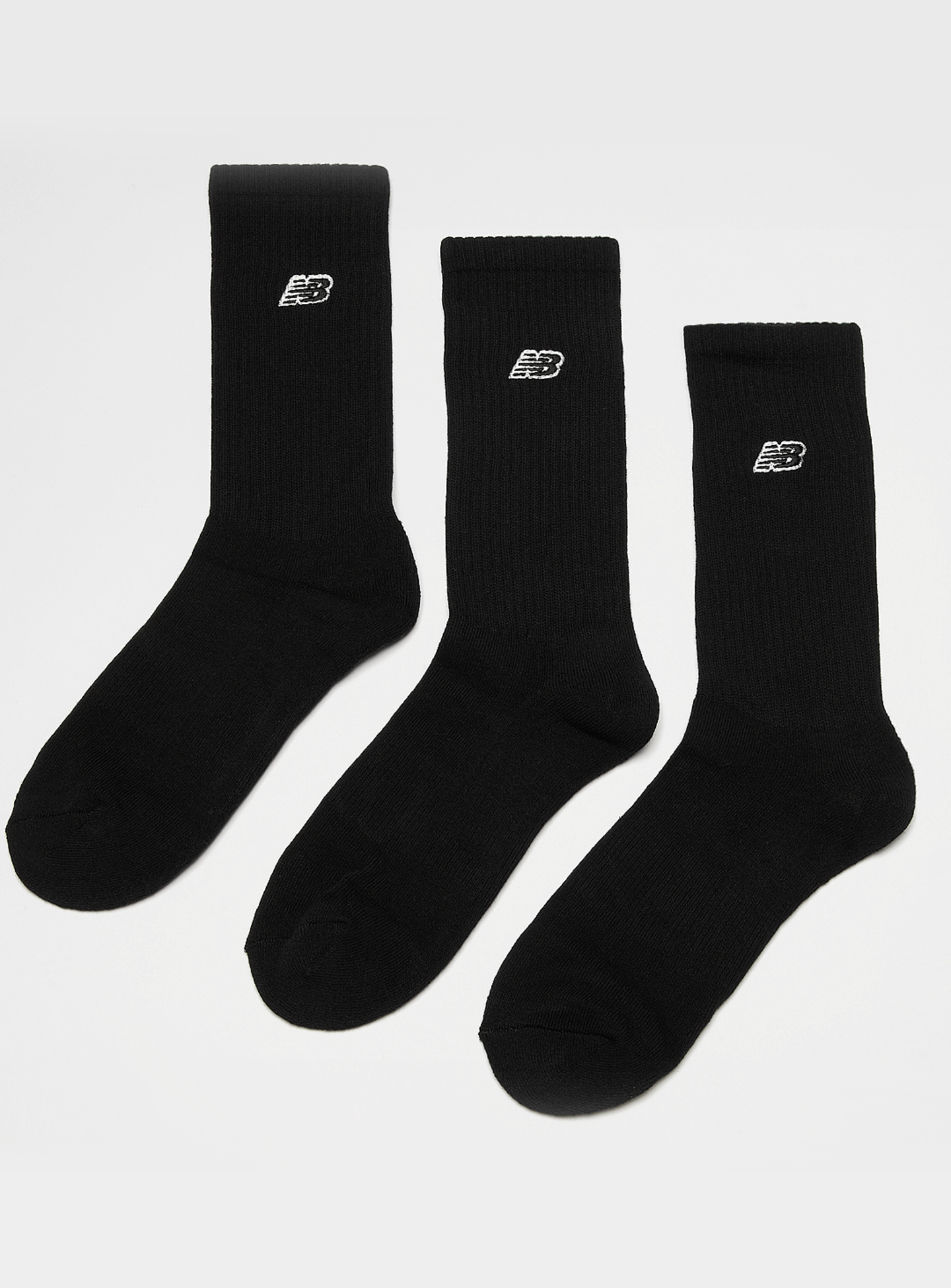 New Balance, 3 PACK - Essentials Cushioned Crew Socks, black, Image 1 of 2