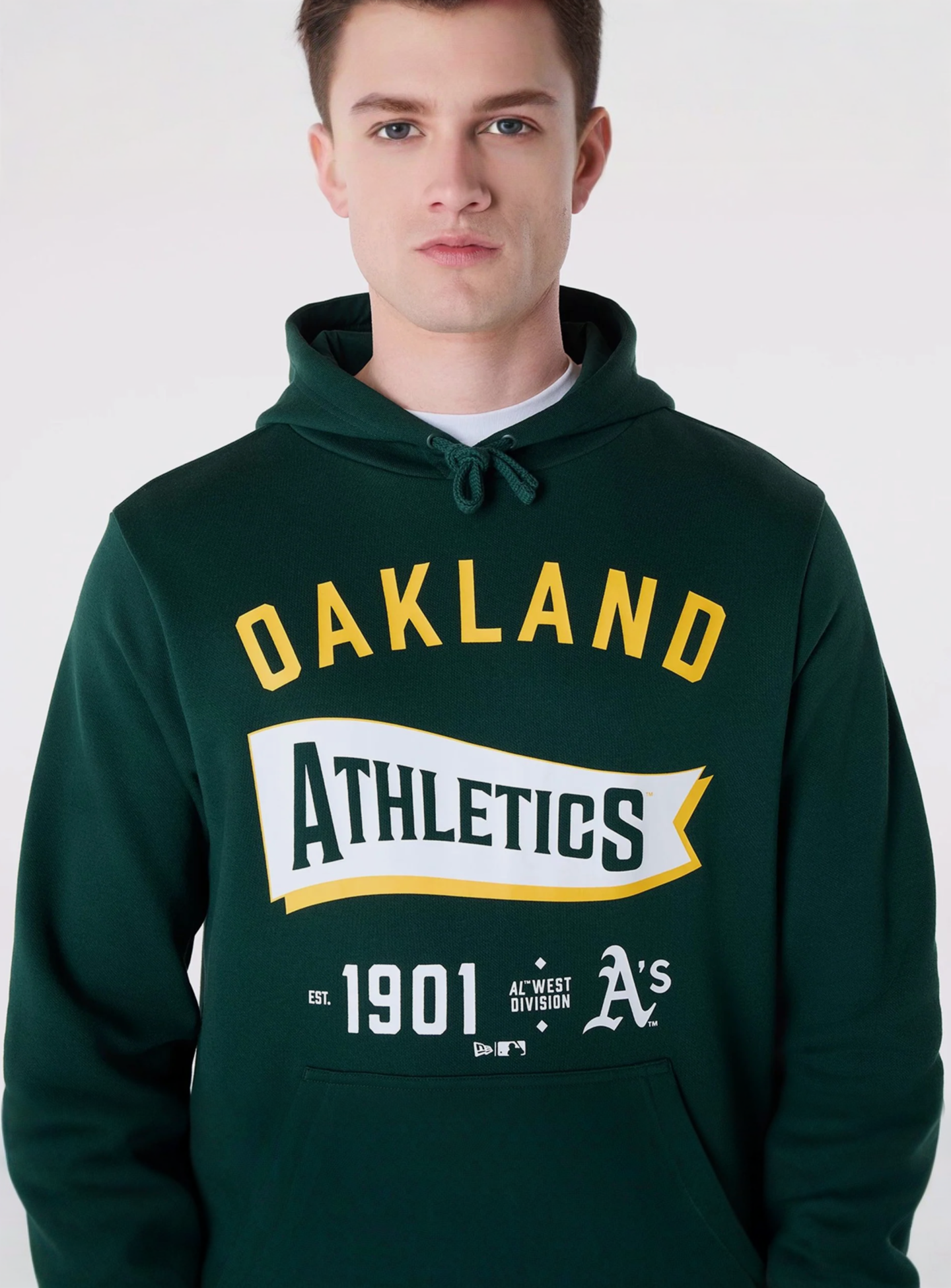 New Era, MLB Pennant Graphic Hoodie Oakland Athletics, green, Image 3 of 4