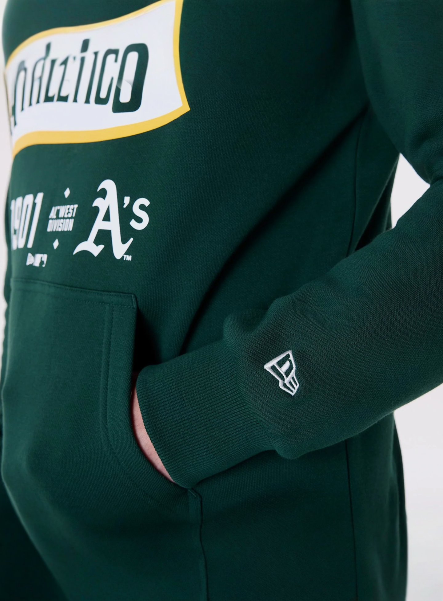 New Era, MLB Pennant Graphic Hoodie Oakland Athletics, green, Image 4 of 4