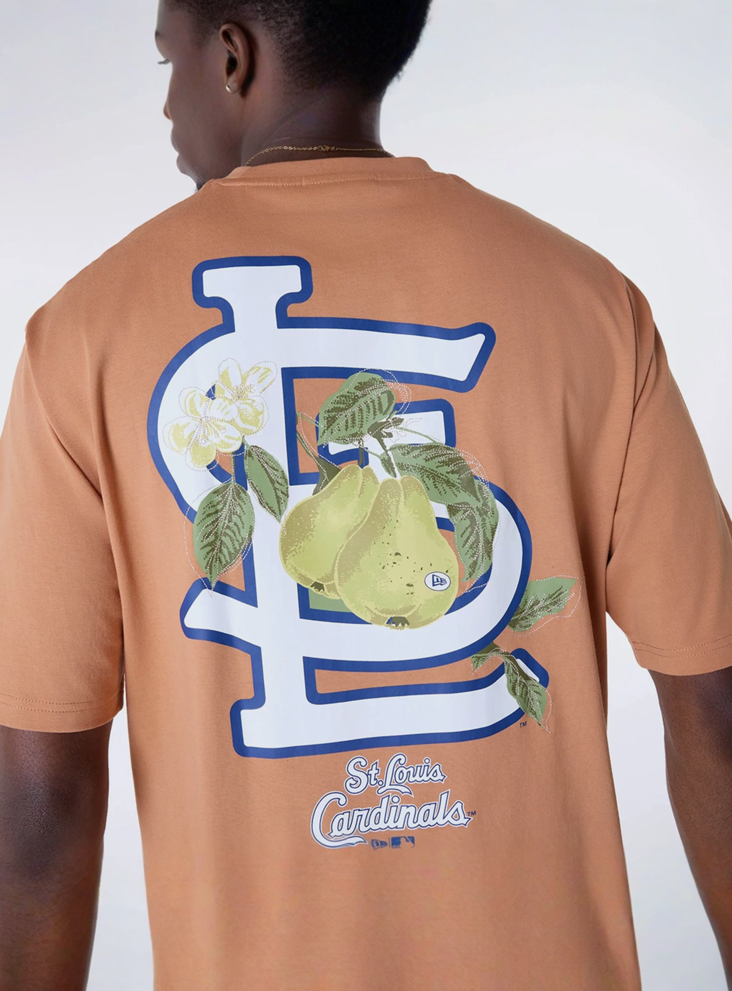 New Era, MLB Fruit Graphic Tee St. Louis Cardinals, orange, Image 4 of 5