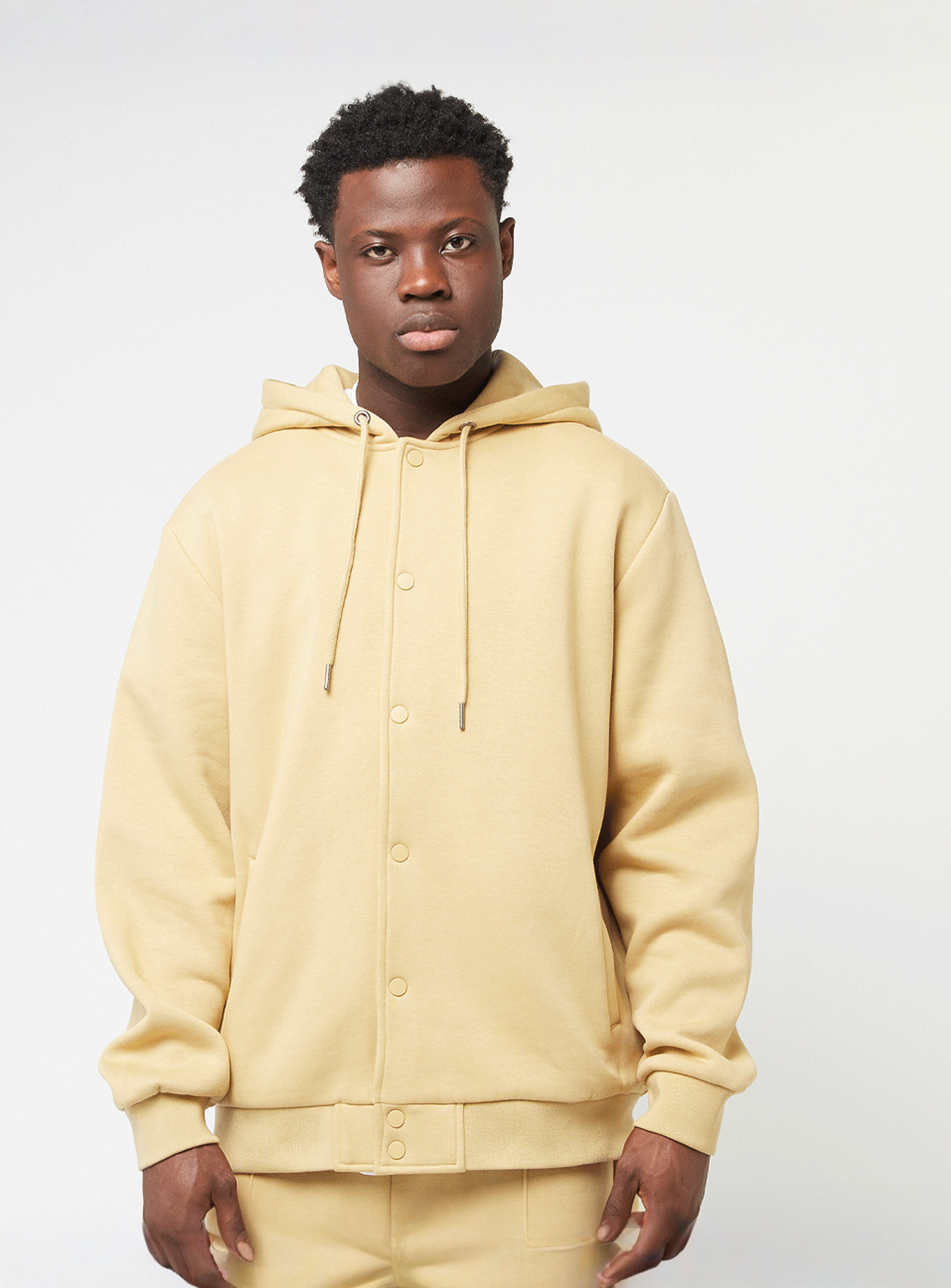 Urban Classics, Fluffy Fleece Hoodjacket, beige, Image 1 of 4