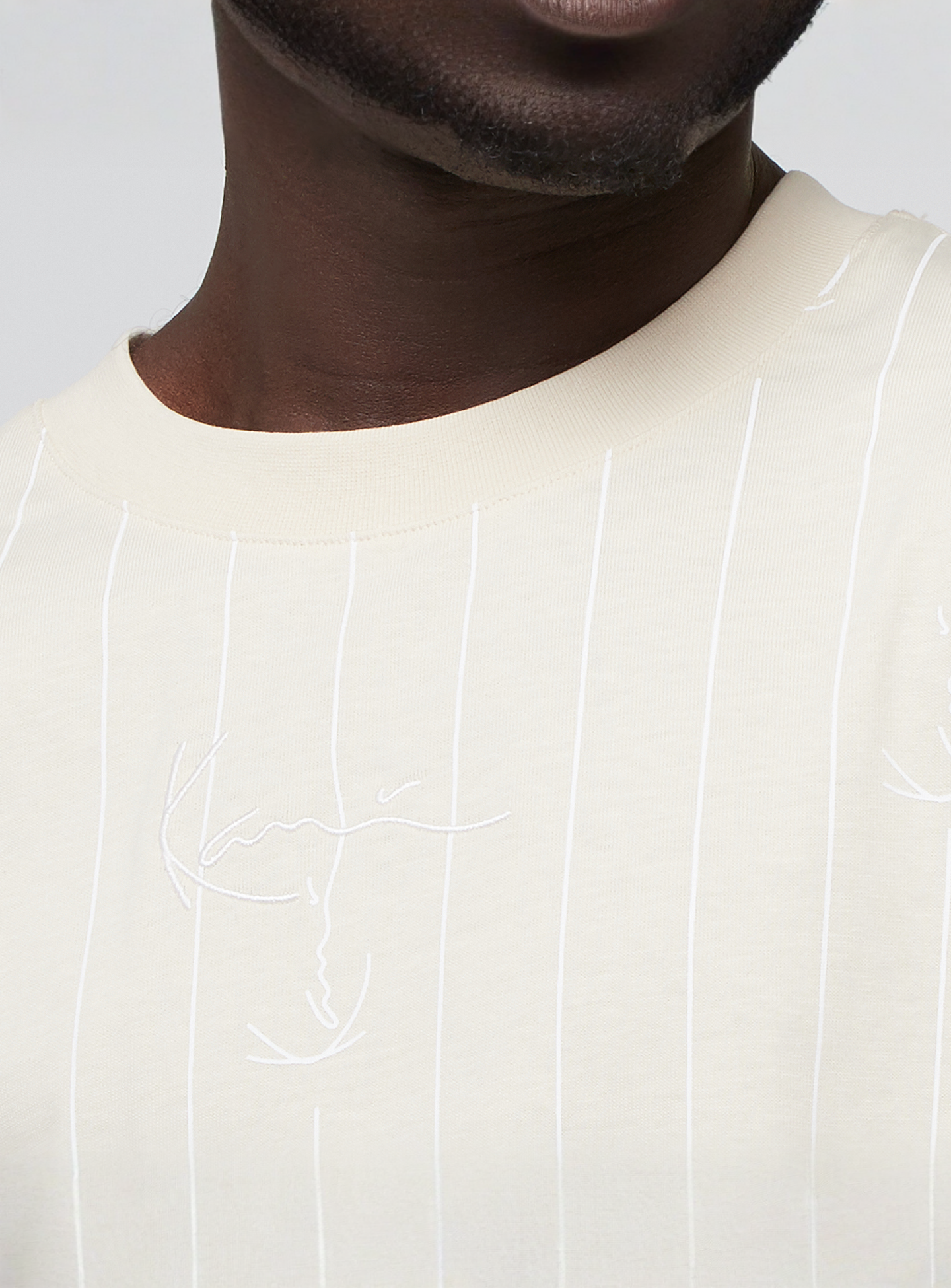 Karl Kani, Small Signature Logo Pinstripe, beige, Image 3 of 4