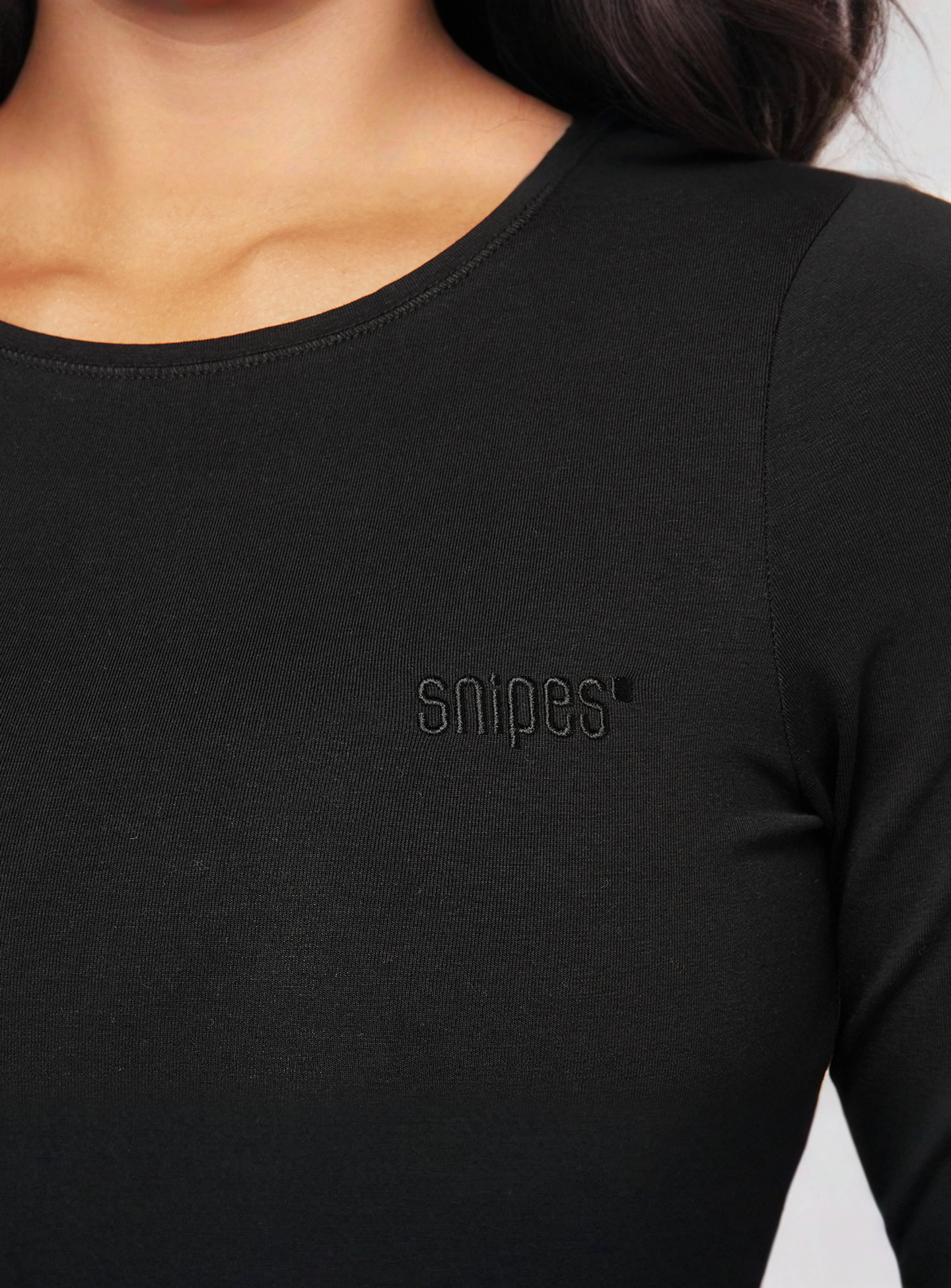 SNIPES, Small Logo Essential Longsleeve, black, Image 3 of 4