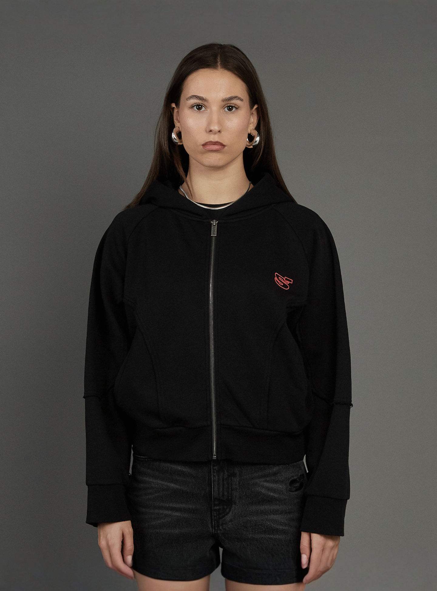 SNIPES, Snipes S Patch Oversized Hoodie, black, Image 2 of 6