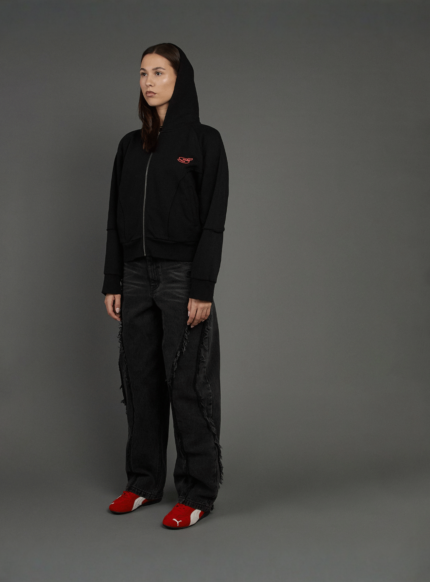 SNIPES, Snipes S Patch Oversized Hoodie, black, Image 6 of 6