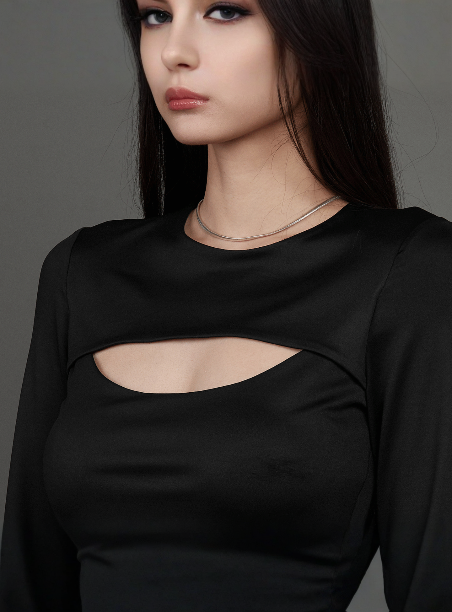 SNIPES, S Cube Cut Out Longsleeve, black, Image 4 of 5