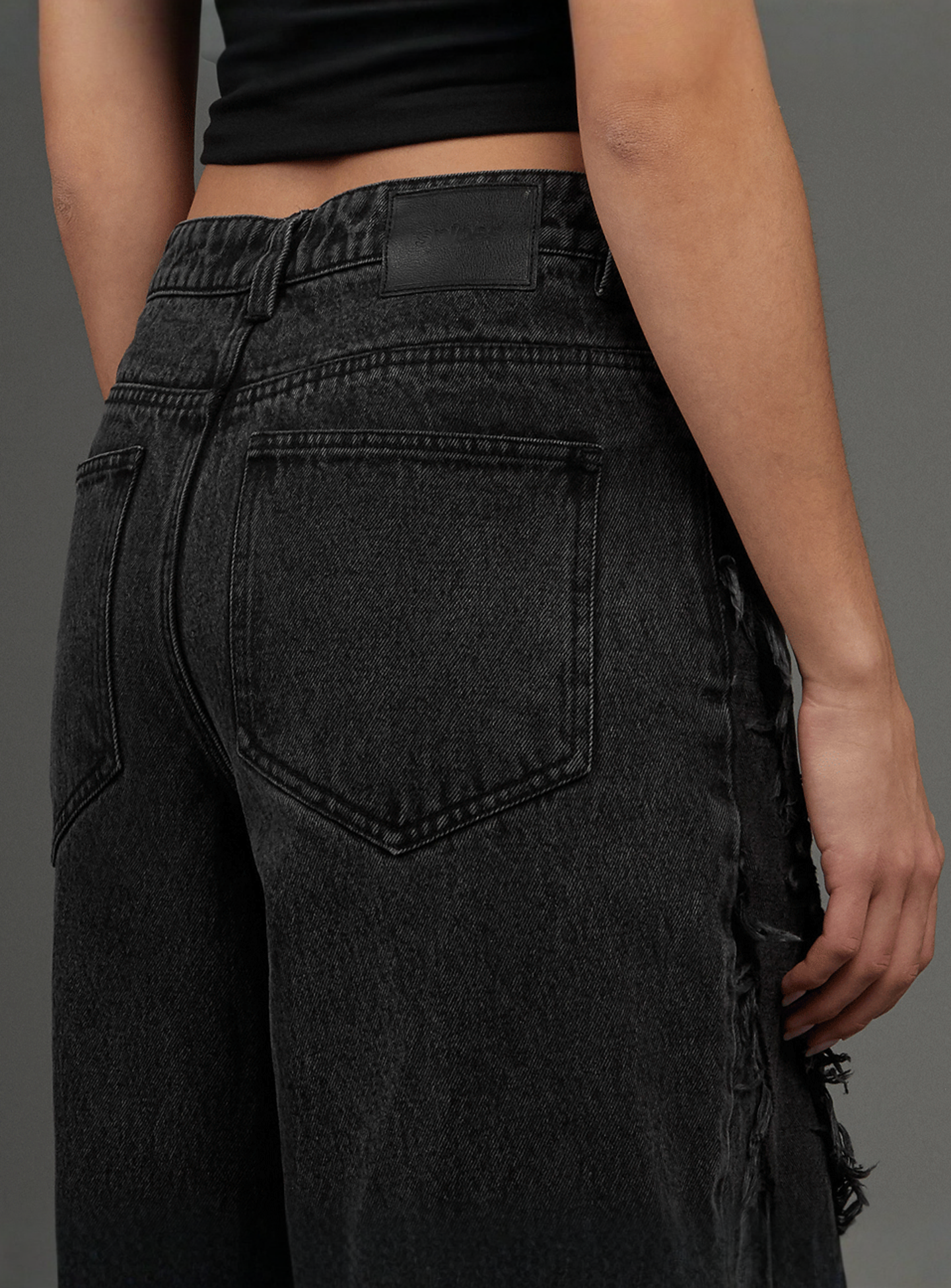 SNIPES, S Cube Inside Out Baggy Denim, grey, Image 4 of 7