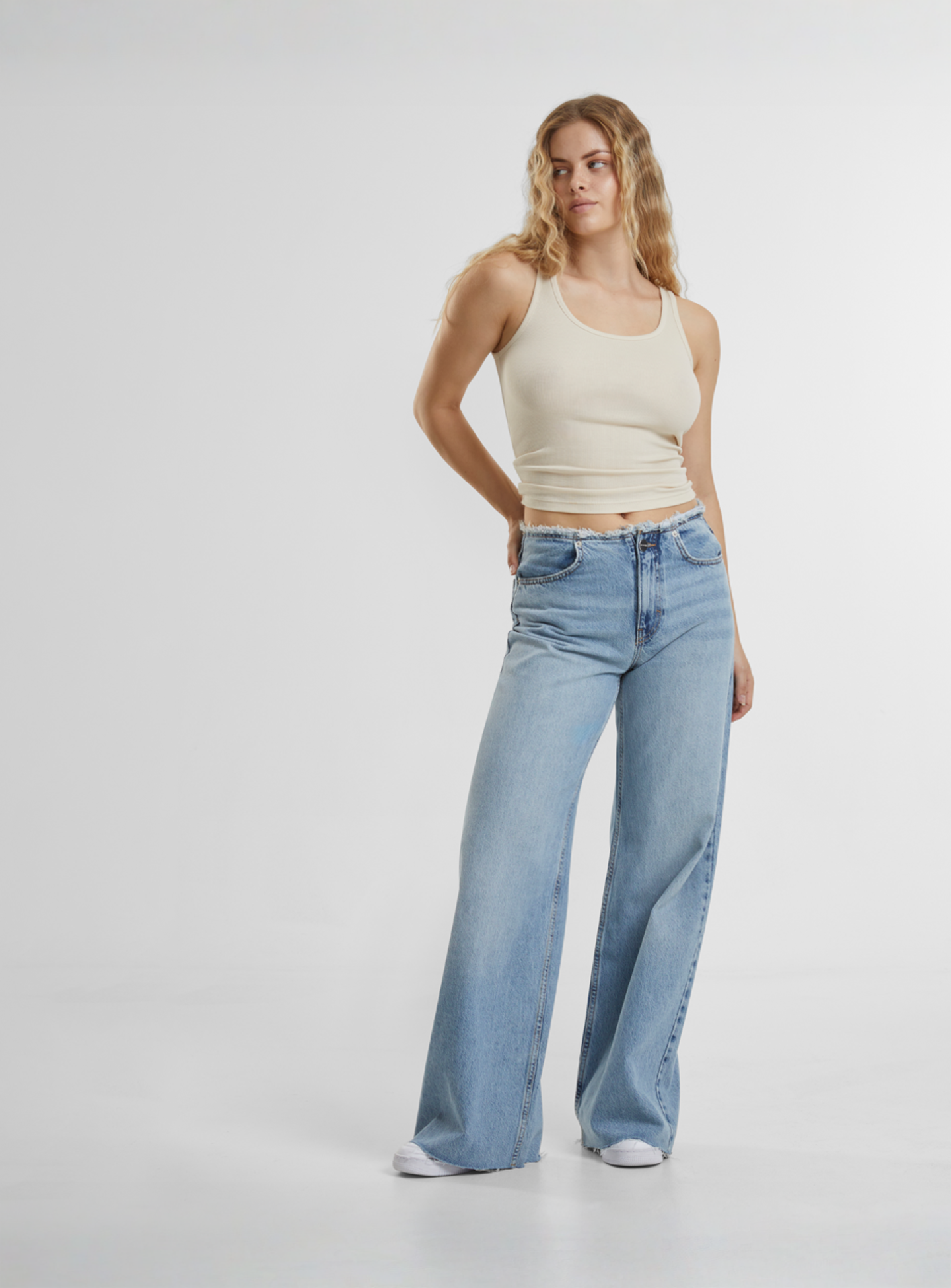 2Y STUDIOS, Ria Open Hem Low Waist Baggy Jeans, blue, Image 5 of 5