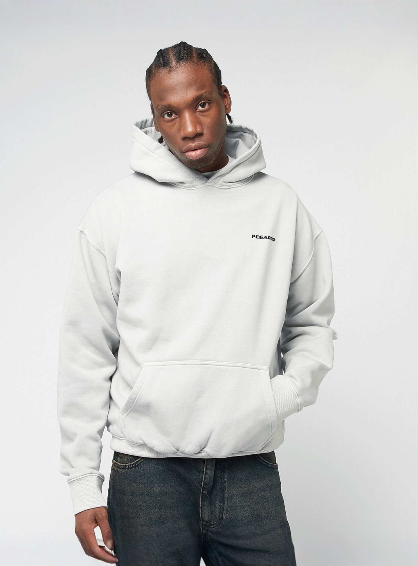 Pegador, Logo Oversized Hoodie, grey, Image 1 of 4