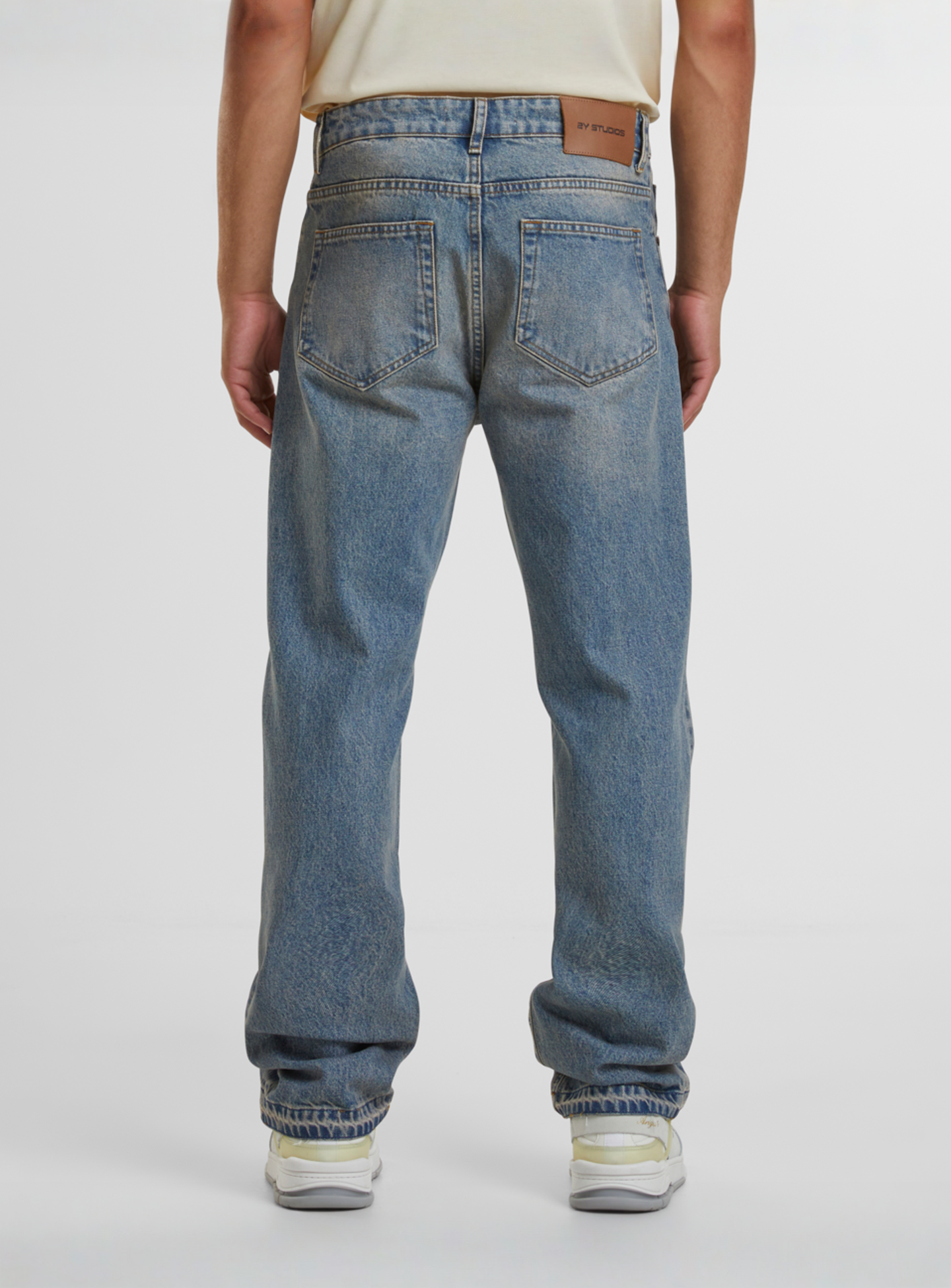 2Y STUDIOS, Durga Logo Straight Jeans, blue, Image 2 of 7
