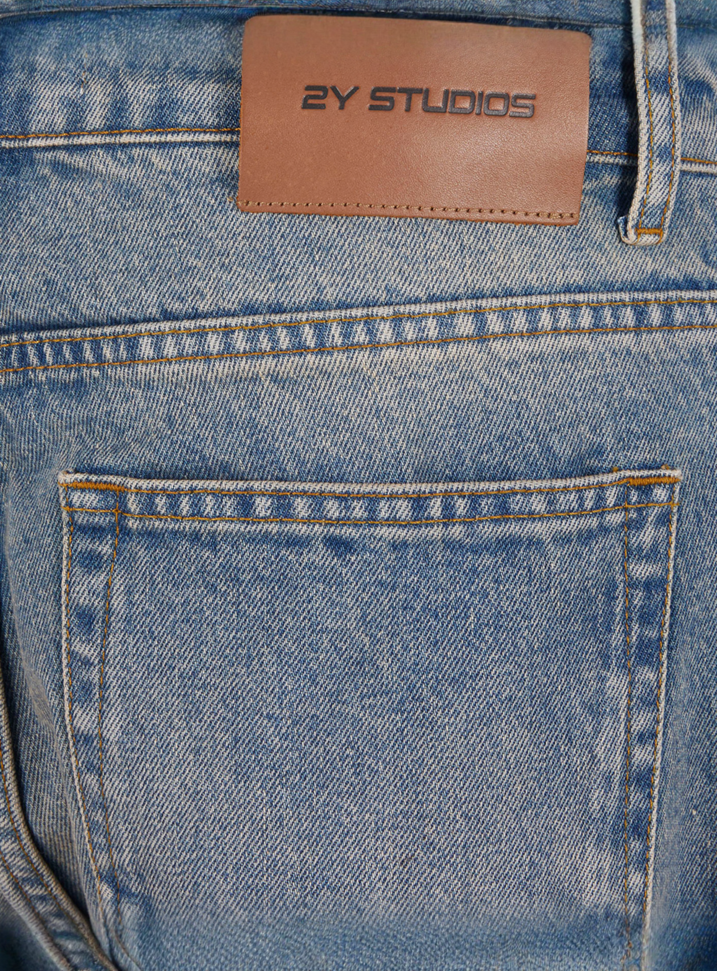 2Y STUDIOS, Durga Logo Straight Jeans, blue, Image 3 of 7